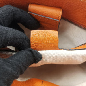 Pre-owned Gucci Bamboo Shopper Orange Leather 323660 shoulderbag | stylenewstar