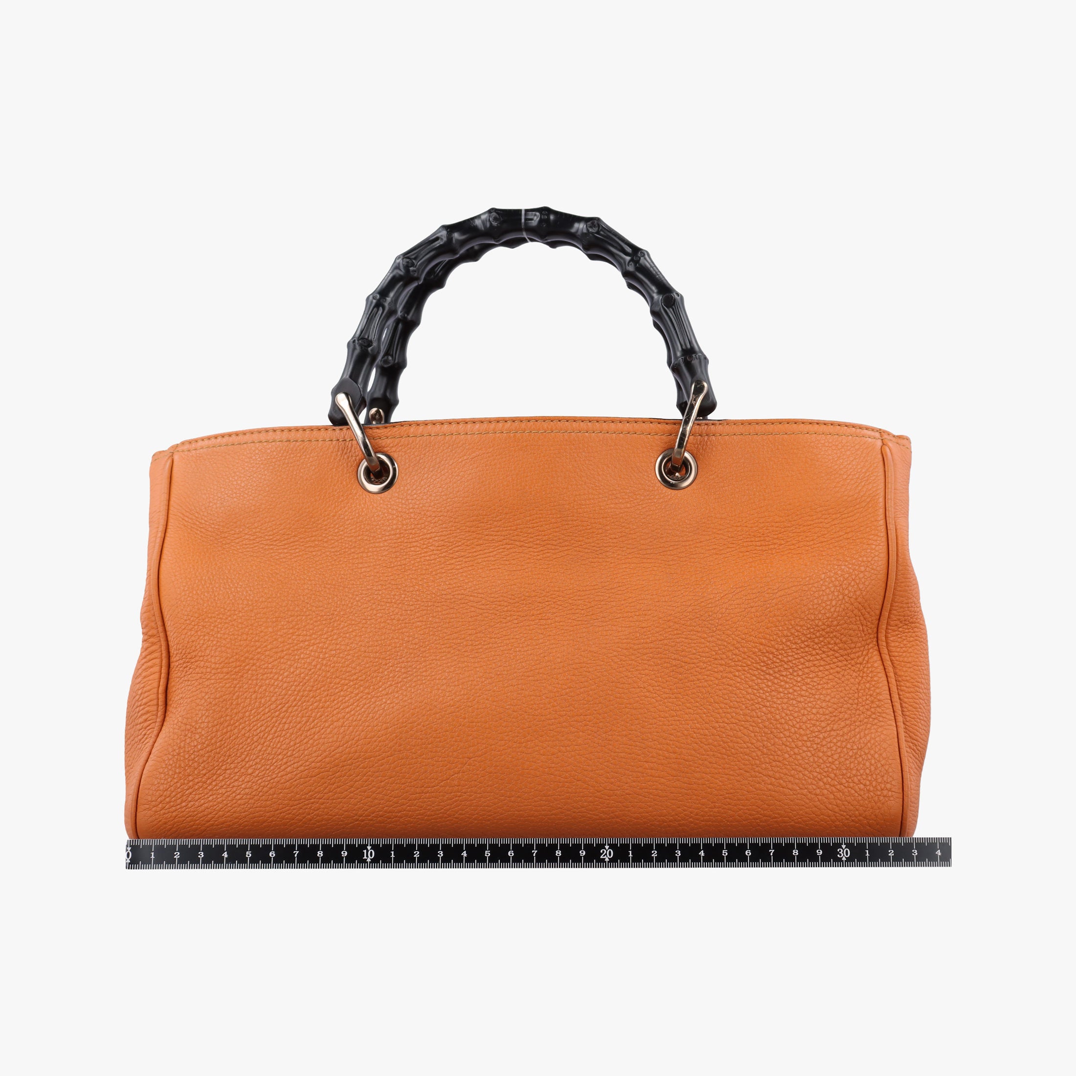 Pre-owned Gucci Bamboo Shopper Orange Leather 323660 shoulderbag | stylenewstar