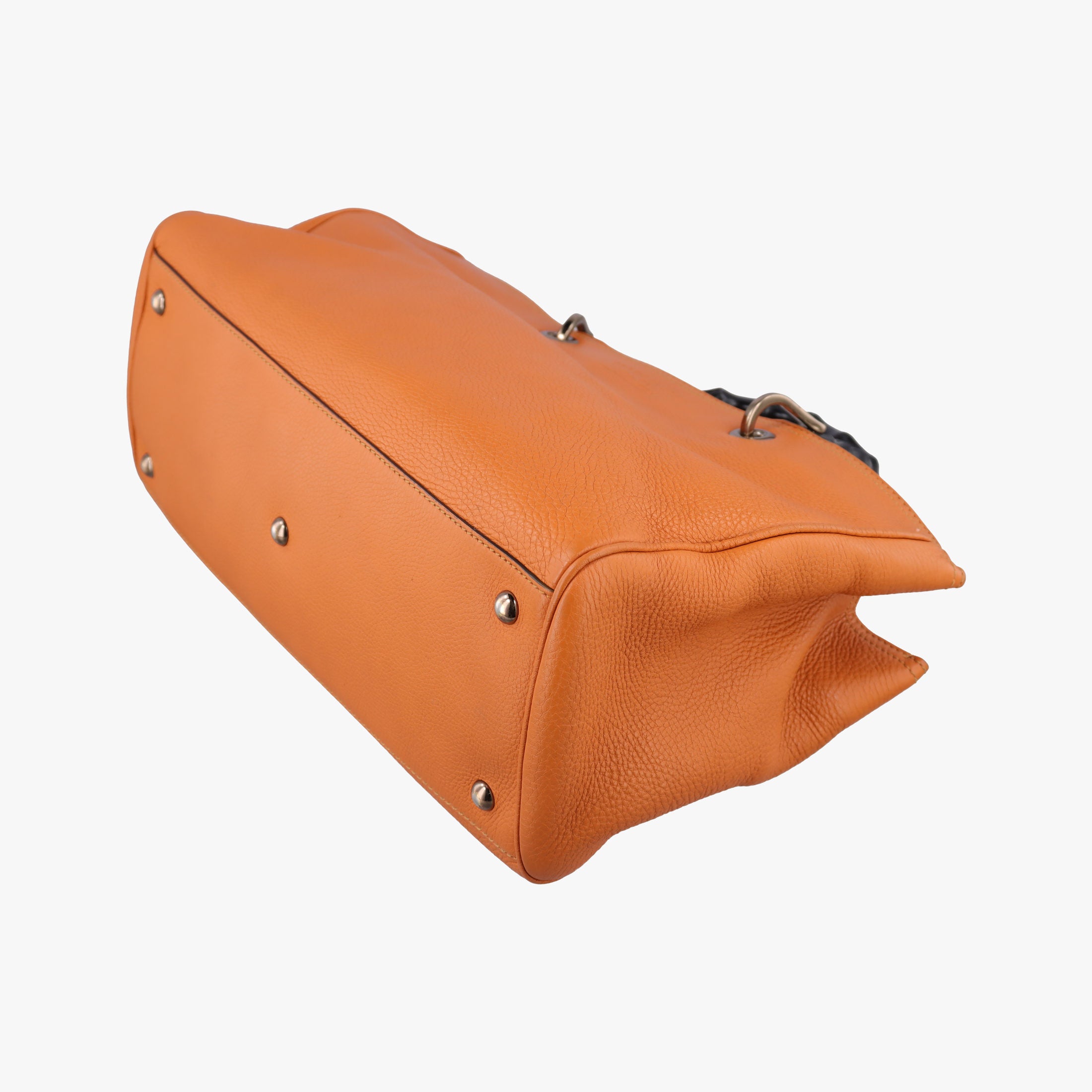 Pre-owned Gucci Bamboo Shopper Orange Leather 323660 shoulderbag | stylenewstar