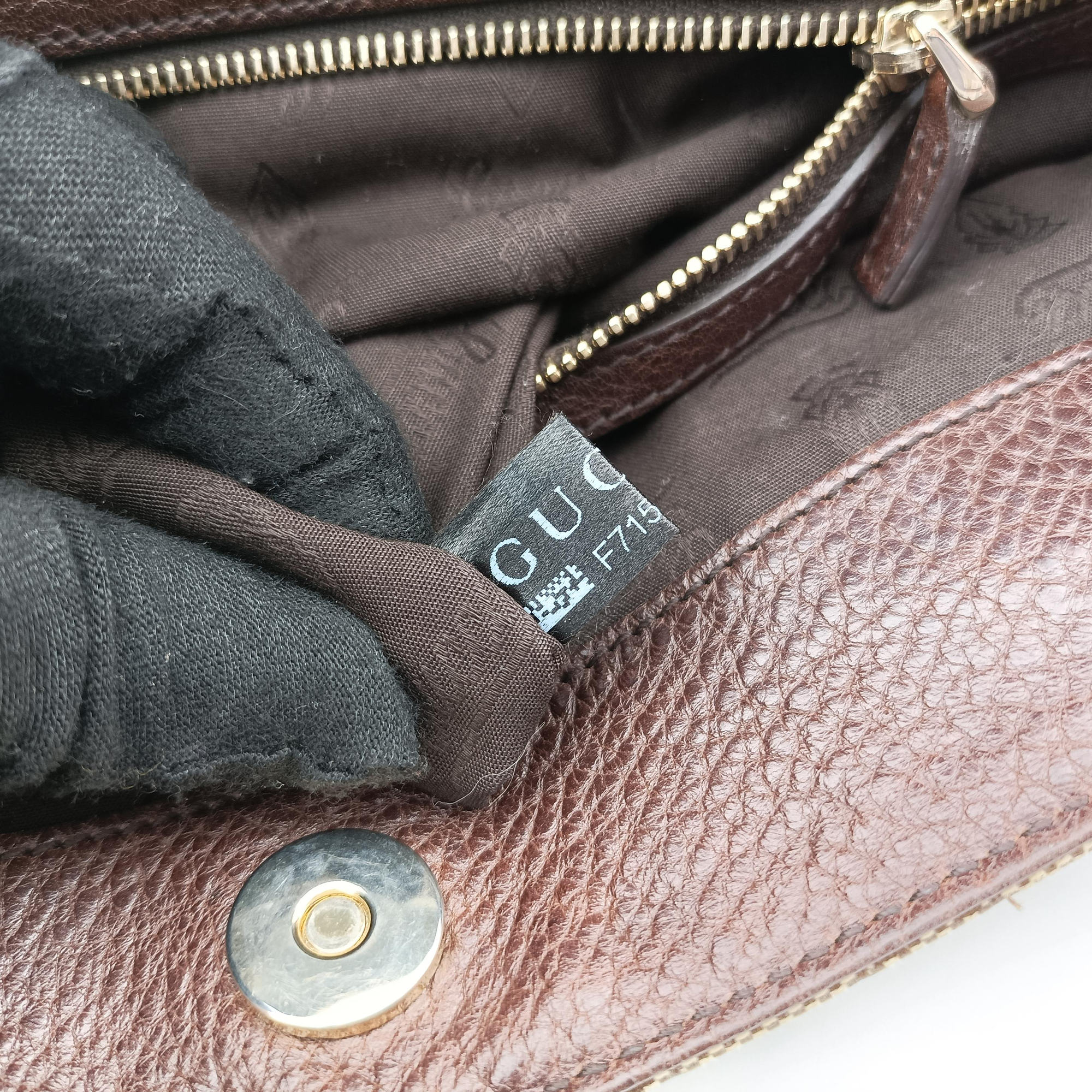 Pre-owned Gucci GG Supreme Beige×Brown canvas×leather 247237 handbag | stylenewstar