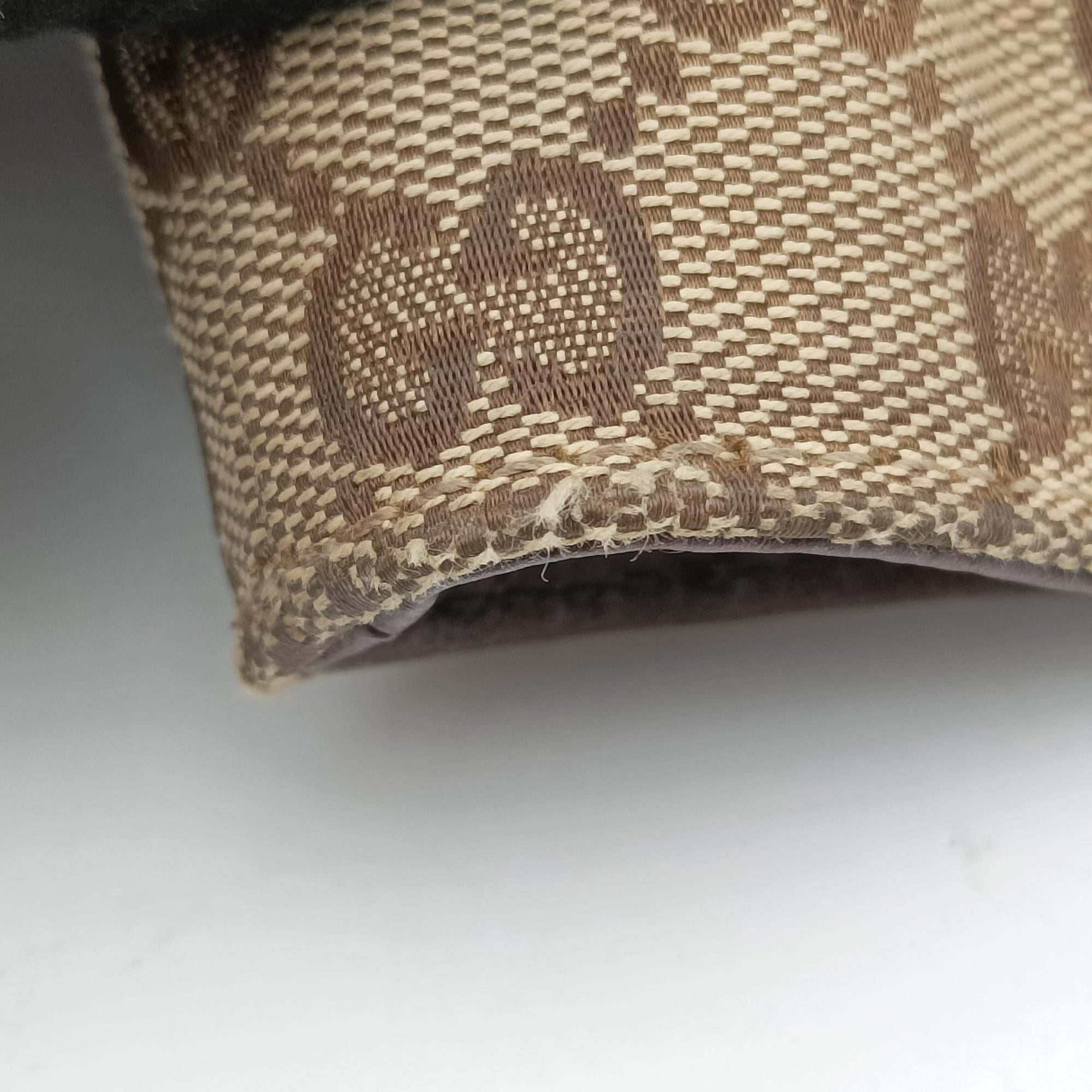 Pre-owned Gucci GG Supreme Beige×Brown canvas×leather 247237 handbag | stylenewstar