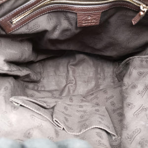 Pre-owned Gucci GG Supreme Beige×Brown canvas×leather 247237 handbag | stylenewstar