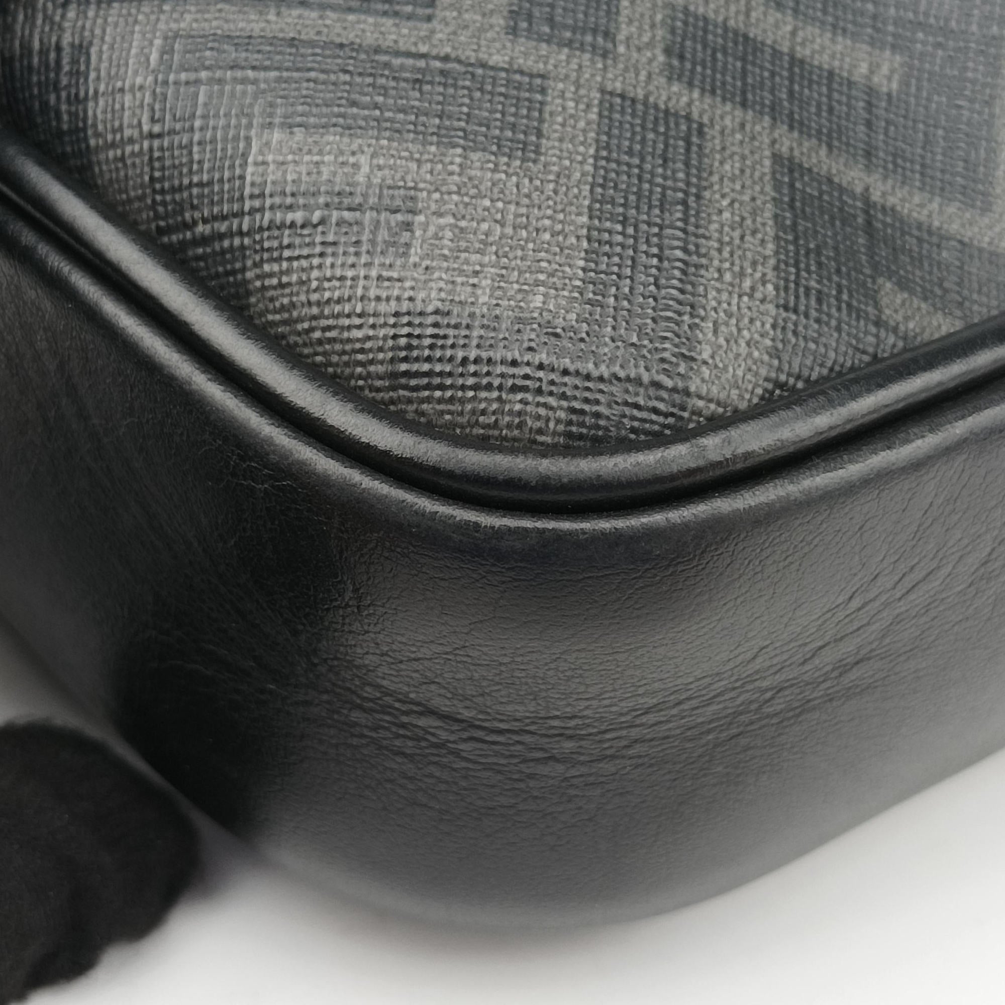 Pre-owned Fendi Camera case Black PVC Coated Canvas 7M0286 shoulderbag | stylenewstar