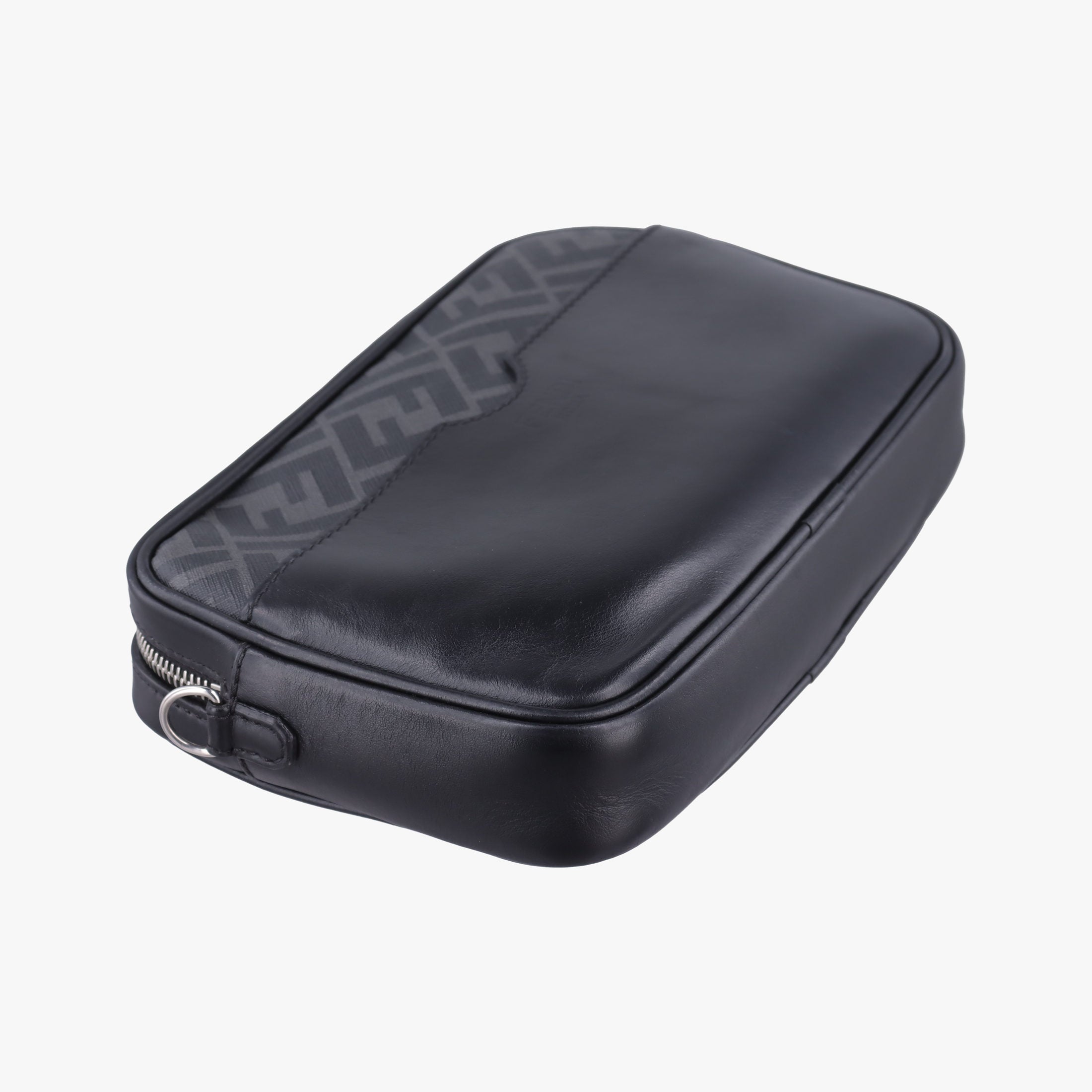 Pre-owned Fendi Camera case Black PVC Coated Canvas 7M0286 shoulderbag | stylenewstar