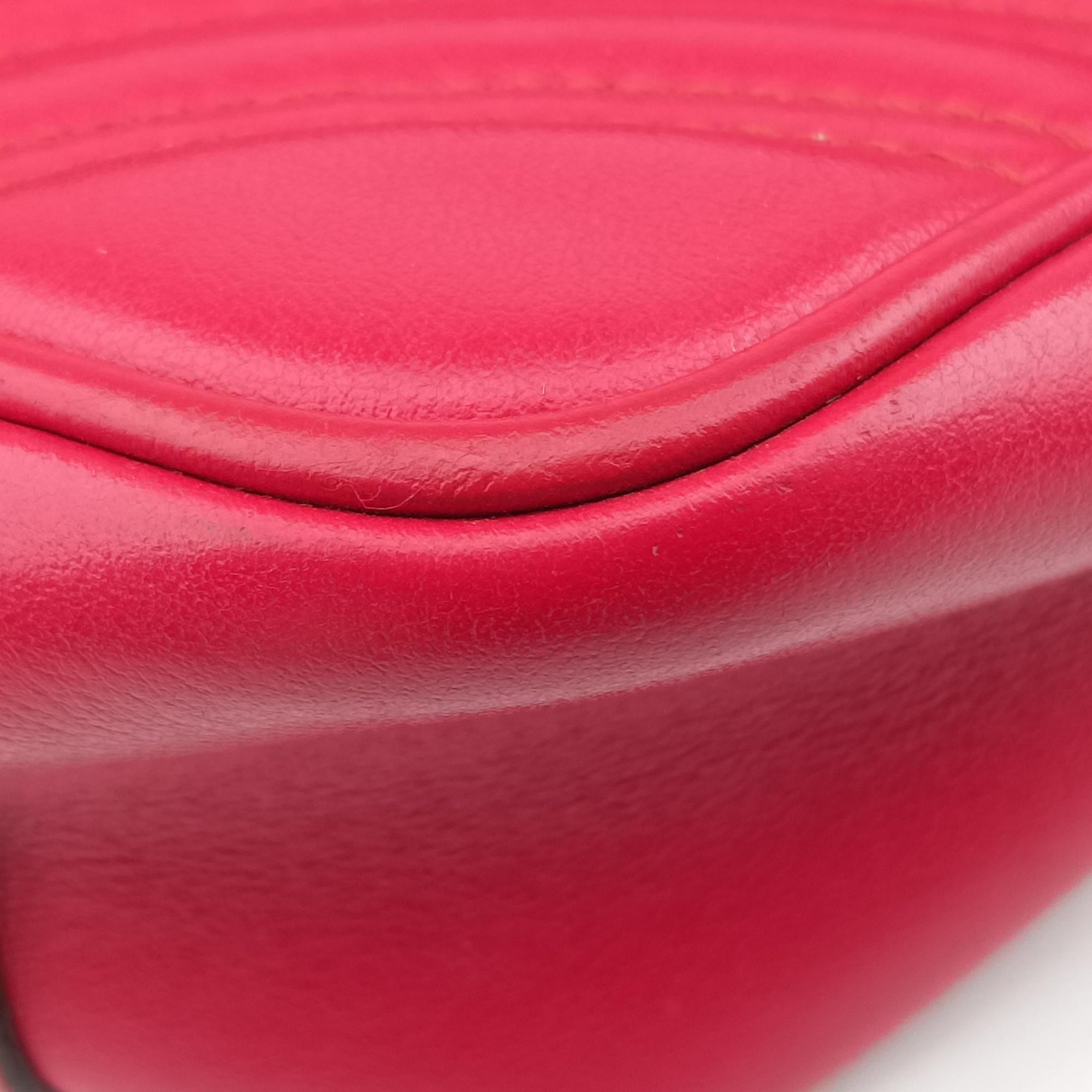 Pre-owned Gucci GG Marmont Red Leather 443497 shoulderbag | stylenewstar