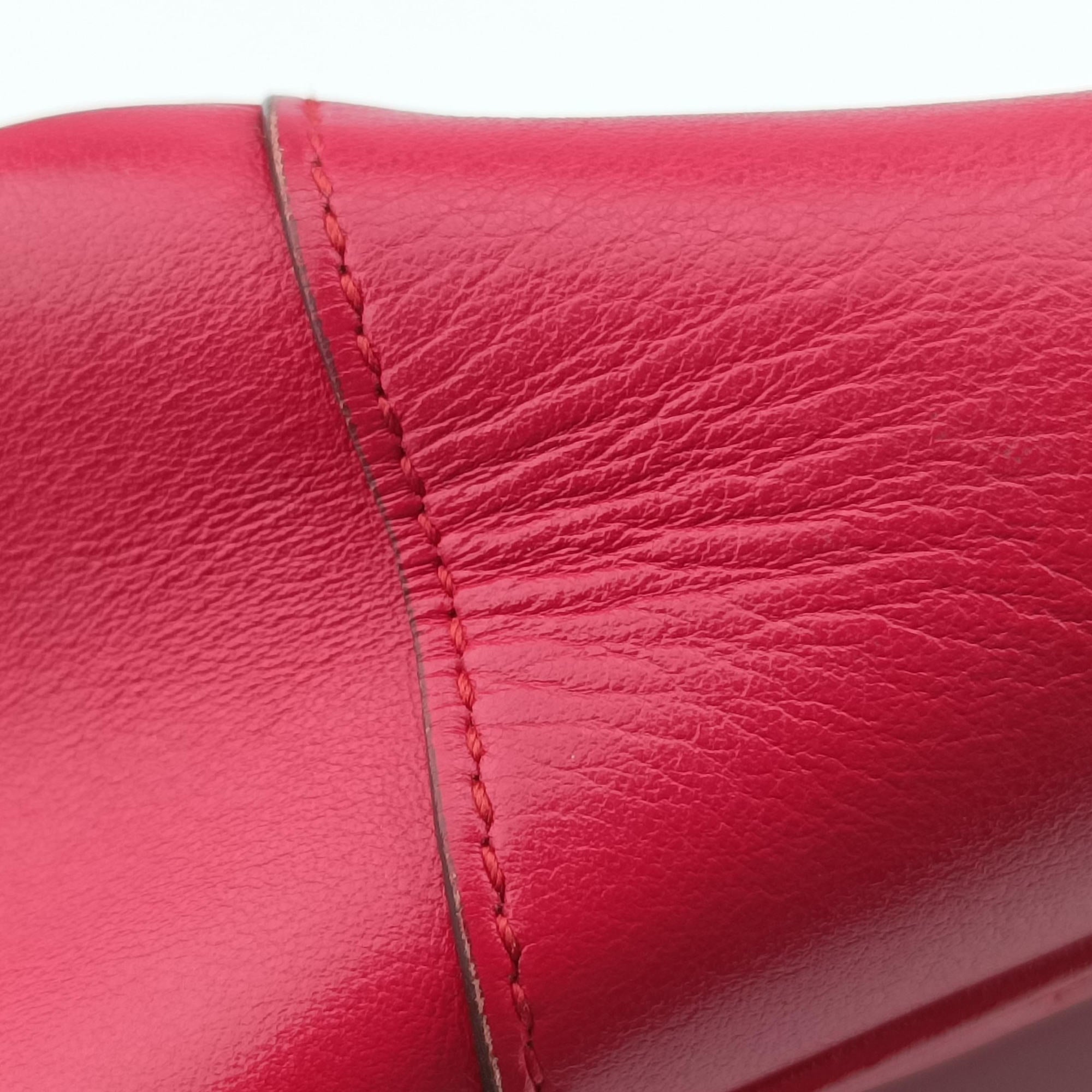 Pre-owned Gucci GG Marmont Red Leather 443497 shoulderbag | stylenewstar
