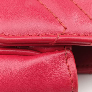 Pre-owned Gucci GG Marmont Red Leather 443497 shoulderbag | stylenewstar
