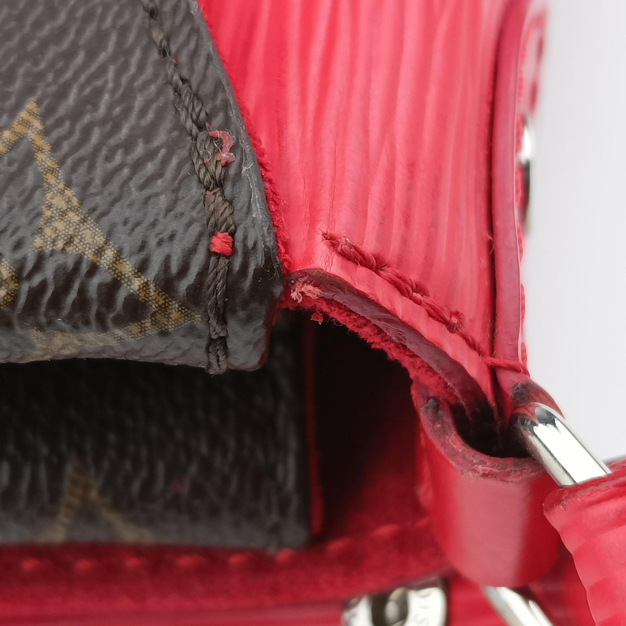 Vintage Louis Vuitton SAINT MICHEL Brown×COQUELICOT Monogram Canvas×epi M44031 shoulderbag | stylenewstar