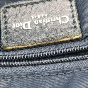 Pre-owned Christian Dior Trotter Navy×Gray Jacquard  shoulderbag | stylenewstar