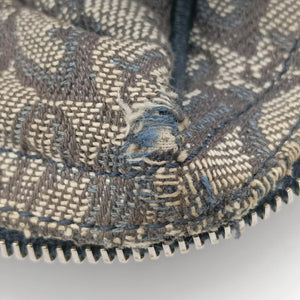 Pre-owned Christian Dior Trotter Navy×Gray Jacquard  shoulderbag | stylenewstar