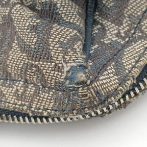 Pre-owned Christian Dior Trotter Navy×Gray Jacquard  shoulderbag | stylenewstar