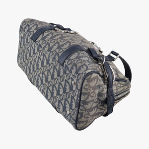 Pre-owned Christian Dior Trotter Navy×Gray Jacquard  shoulderbag | stylenewstar