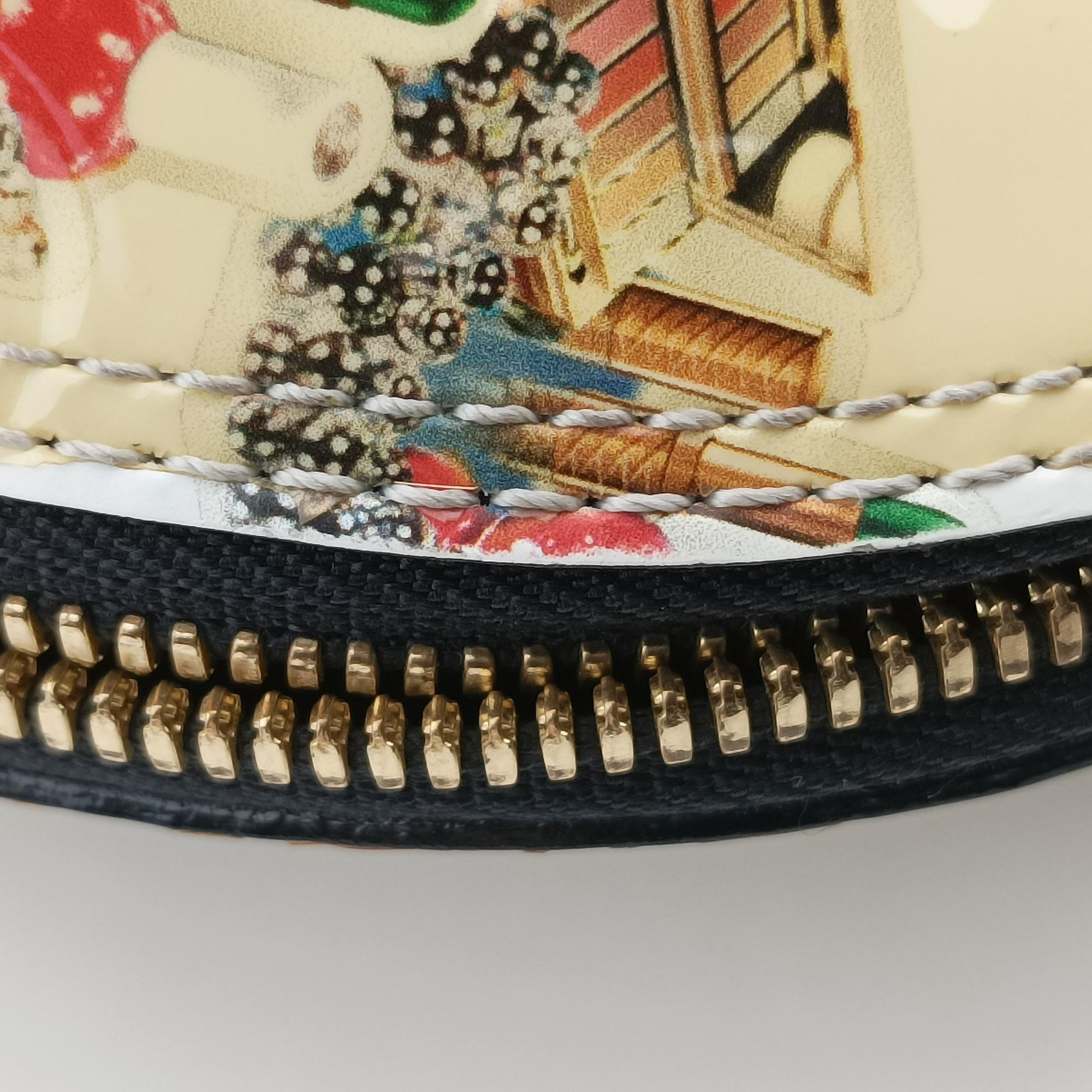Pre-owned Louis Vuitton Nicolas Squiere Sticker Alma BB Ivory×black×multi Vernis M50419 shoulderbag | stylenewstar
