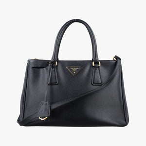 Pre-owned Prada Galleria Black SAFFIANO Leather BN2274 shoulderbag | stylenewstar