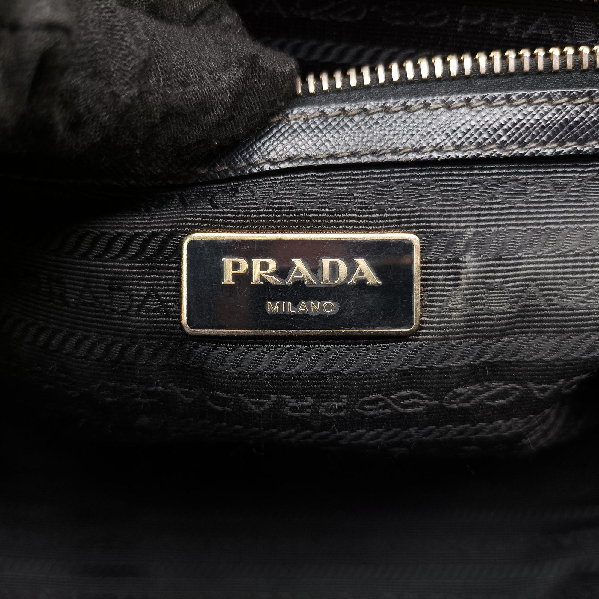 Pre-owned Prada Galleria Black SAFFIANO Leather BN2274 shoulderbag | stylenewstar