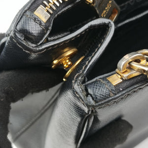 Pre-owned Prada Galleria Black SAFFIANO Leather BN2274 shoulderbag | stylenewstar