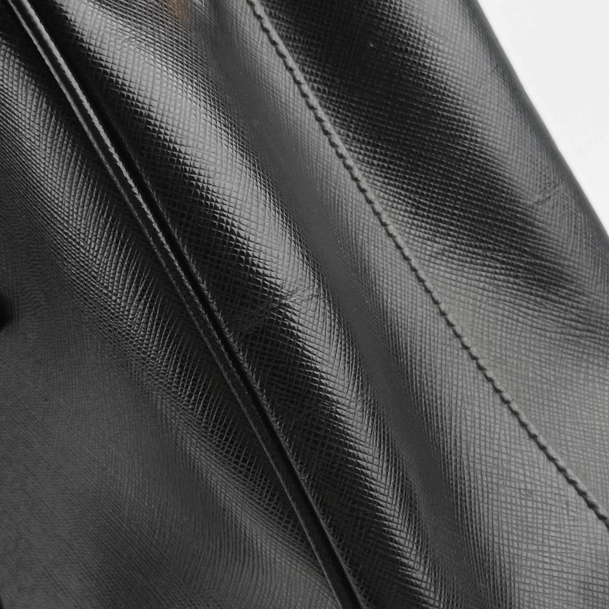 Pre-owned Prada Galleria Black SAFFIANO Leather BN2274 shoulderbag | stylenewstar
