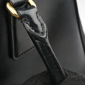 Pre-owned Prada Galleria Black SAFFIANO Leather BN2274 shoulderbag | stylenewstar