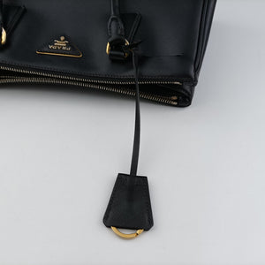 Pre-owned Prada Galleria Black SAFFIANO Leather BN2274 shoulderbag | stylenewstar