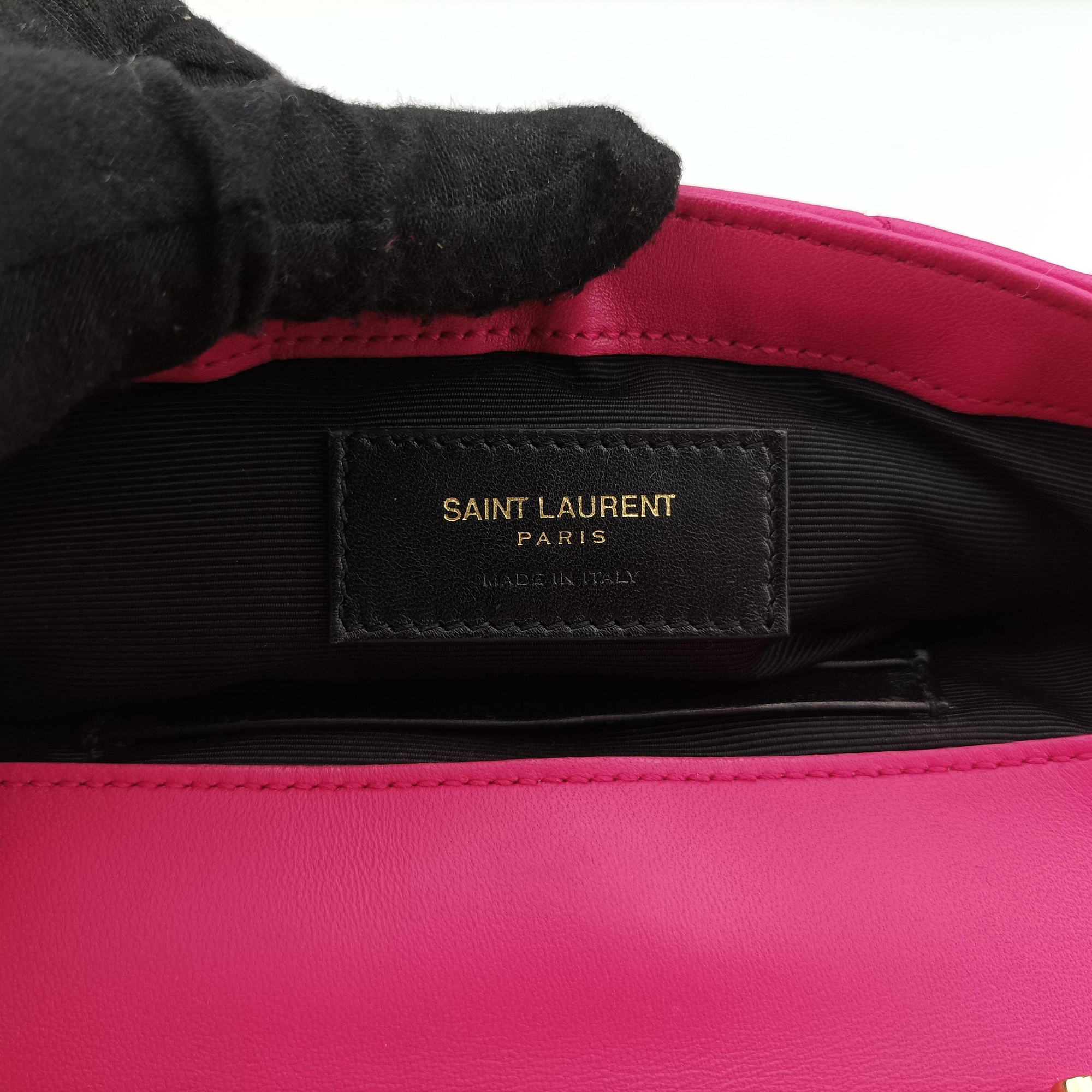 Pre-owned Yves Saint Laurent Baby Chai Rose Leather 399289 shoulderbag | stylenewstar