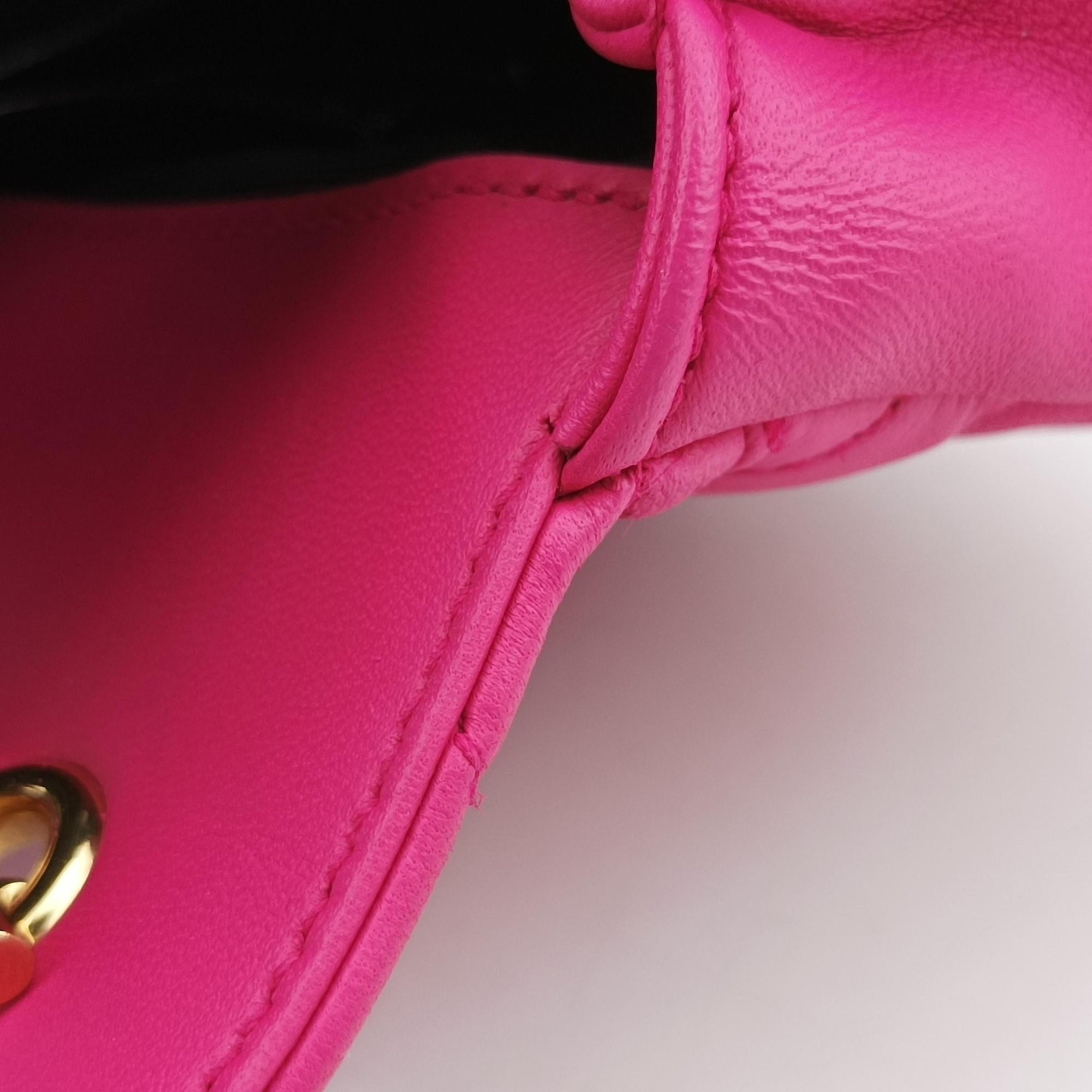 Pre-owned Yves Saint Laurent Baby Chai Rose Leather 399289 shoulderbag | stylenewstar