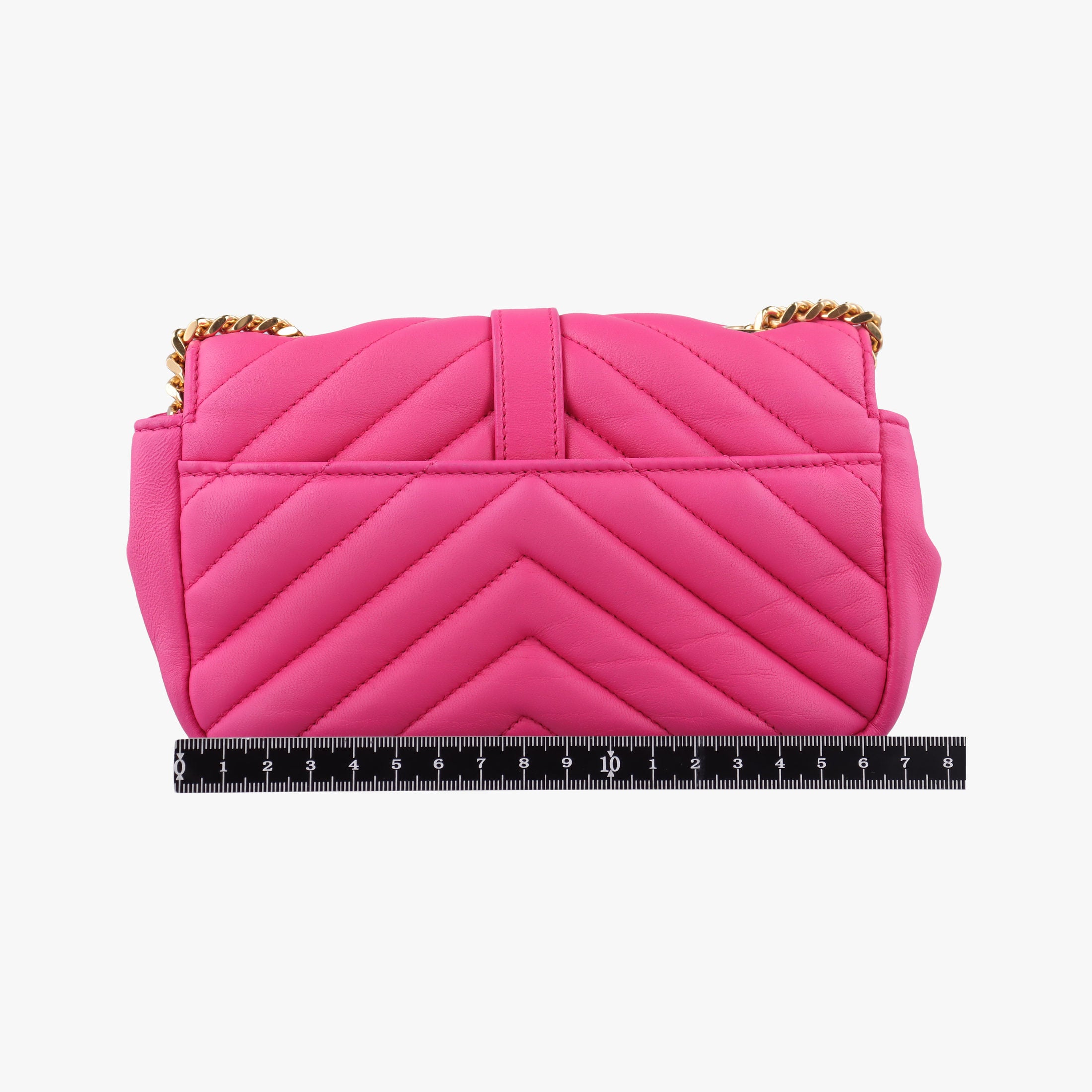 Pre-owned Yves Saint Laurent Baby Chai Rose Leather 399289 shoulderbag | stylenewstar