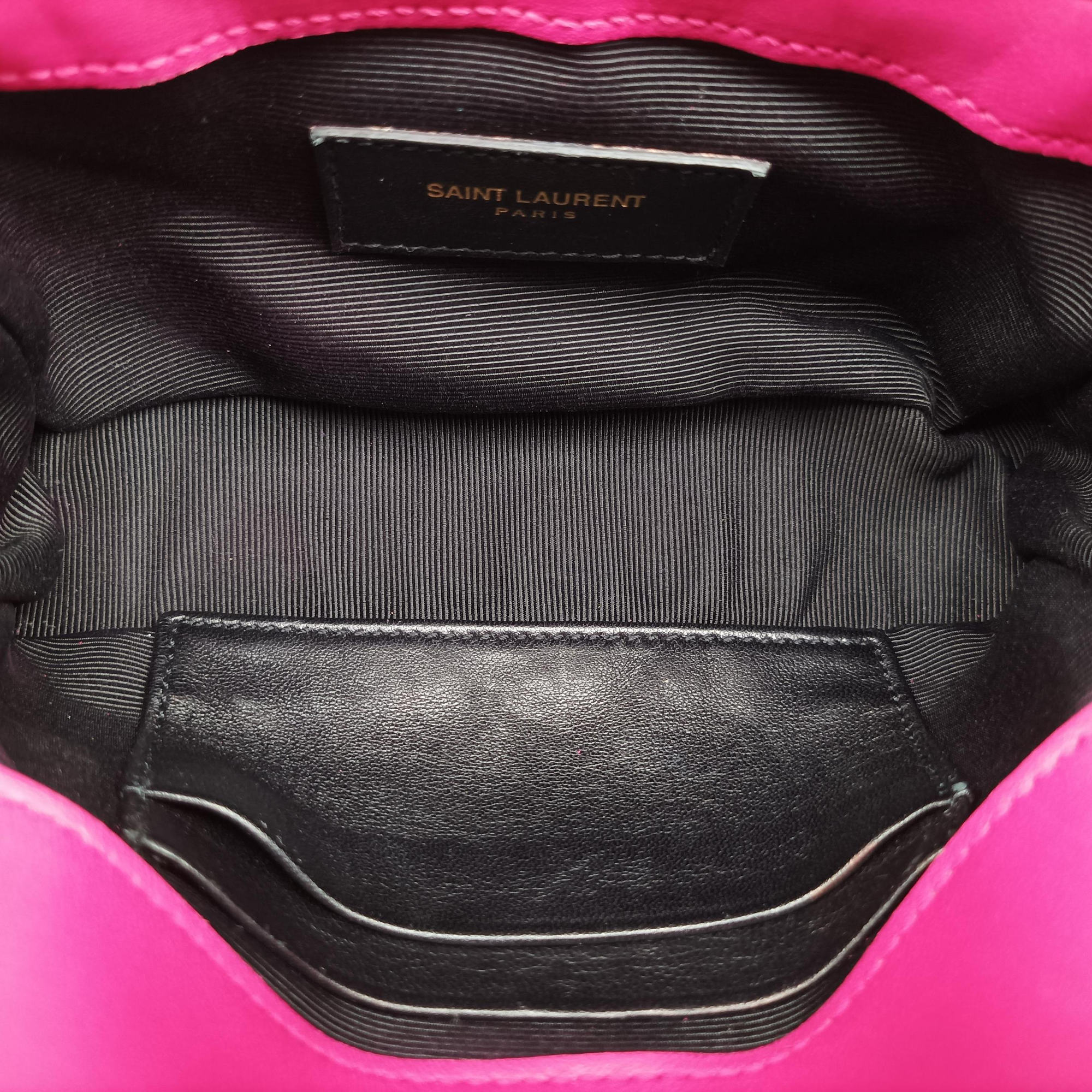 Pre-owned Yves Saint Laurent Baby Chai Rose Leather 399289 shoulderbag | stylenewstar
