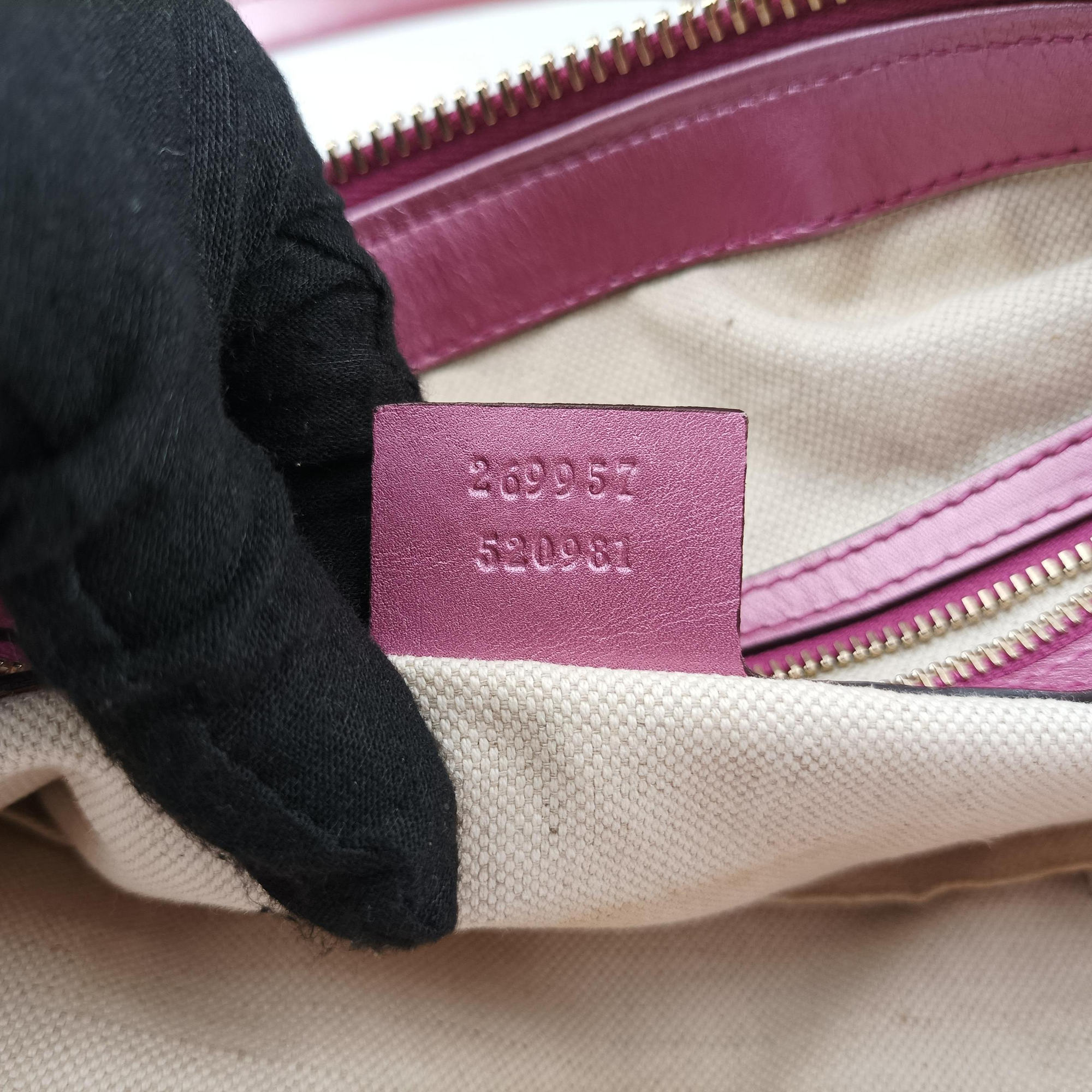 Secondhand Gucci Guccissima Heart Bit Beige × Pink Canvas×Leather 269957 shoulderbag | stylenewstar