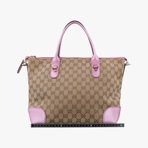 Secondhand Gucci Guccissima Heart Bit Beige × Pink Canvas×Leather 269957 shoulderbag | stylenewstar