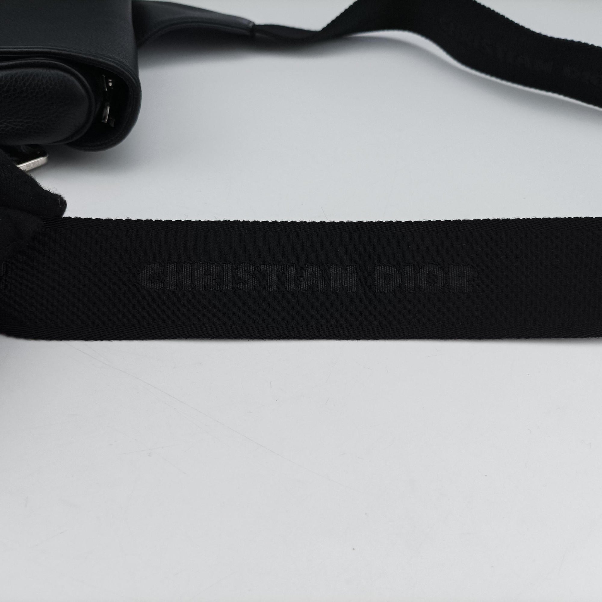 Pre-owned Christian Dior Saddle Black Leather  bum bag/waist bag | stylenewstar