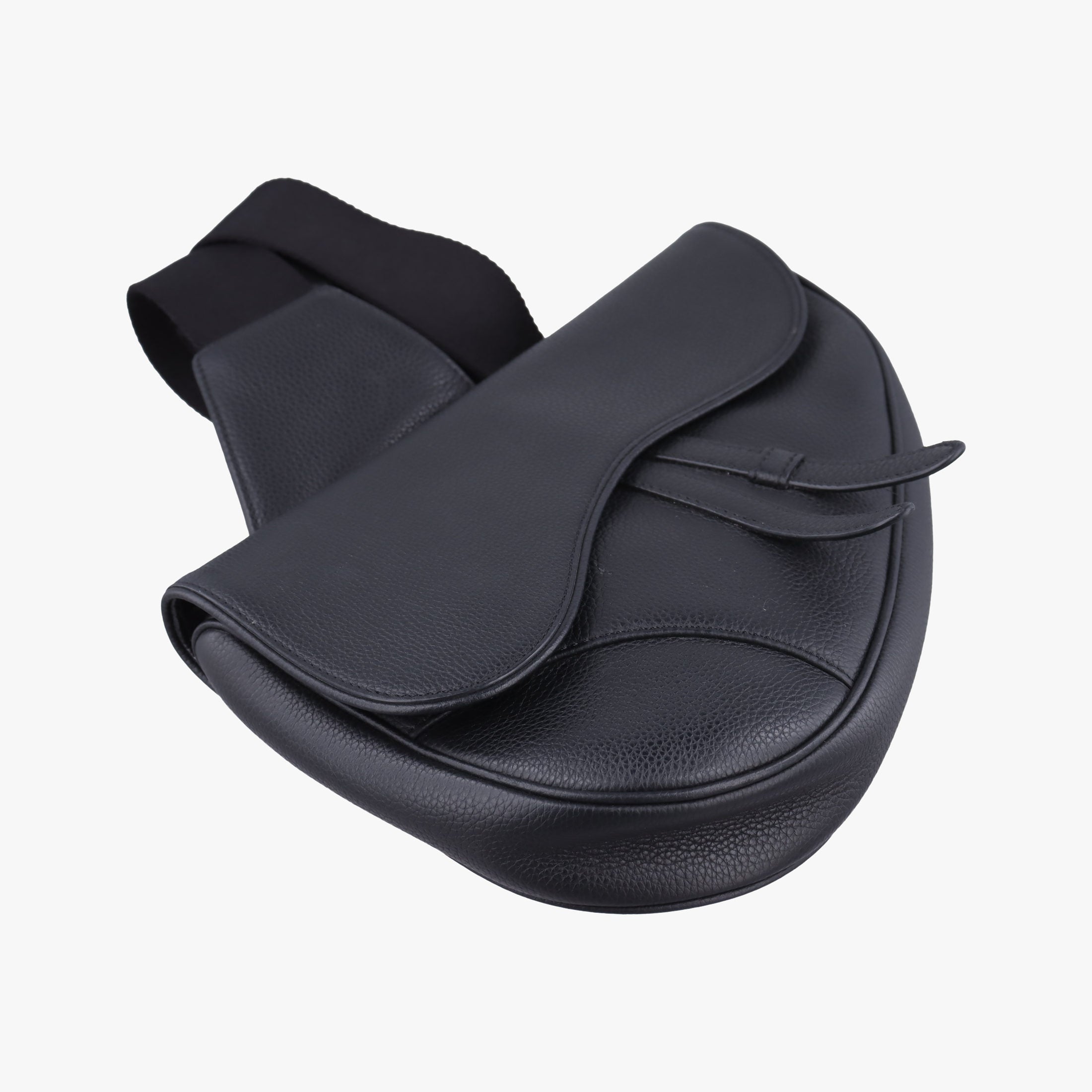 Pre-owned Christian Dior Saddle Black Leather  bum bag/waist bag | stylenewstar