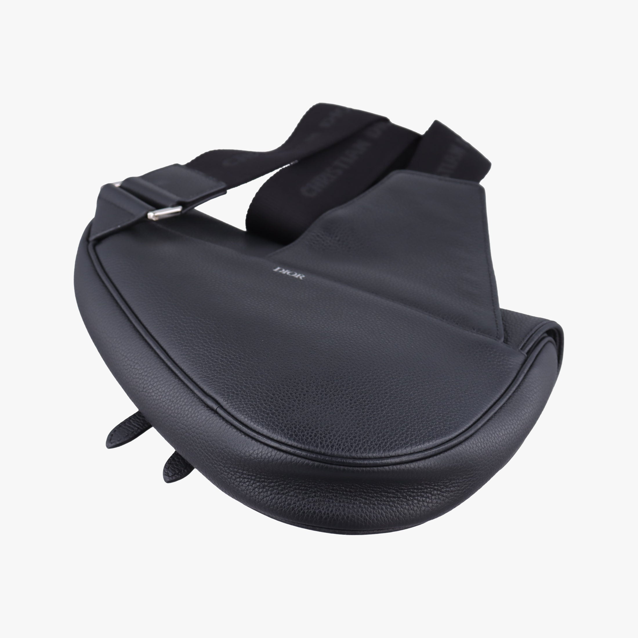 Pre-owned Christian Dior Saddle Black Leather  bum bag/waist bag | stylenewstar