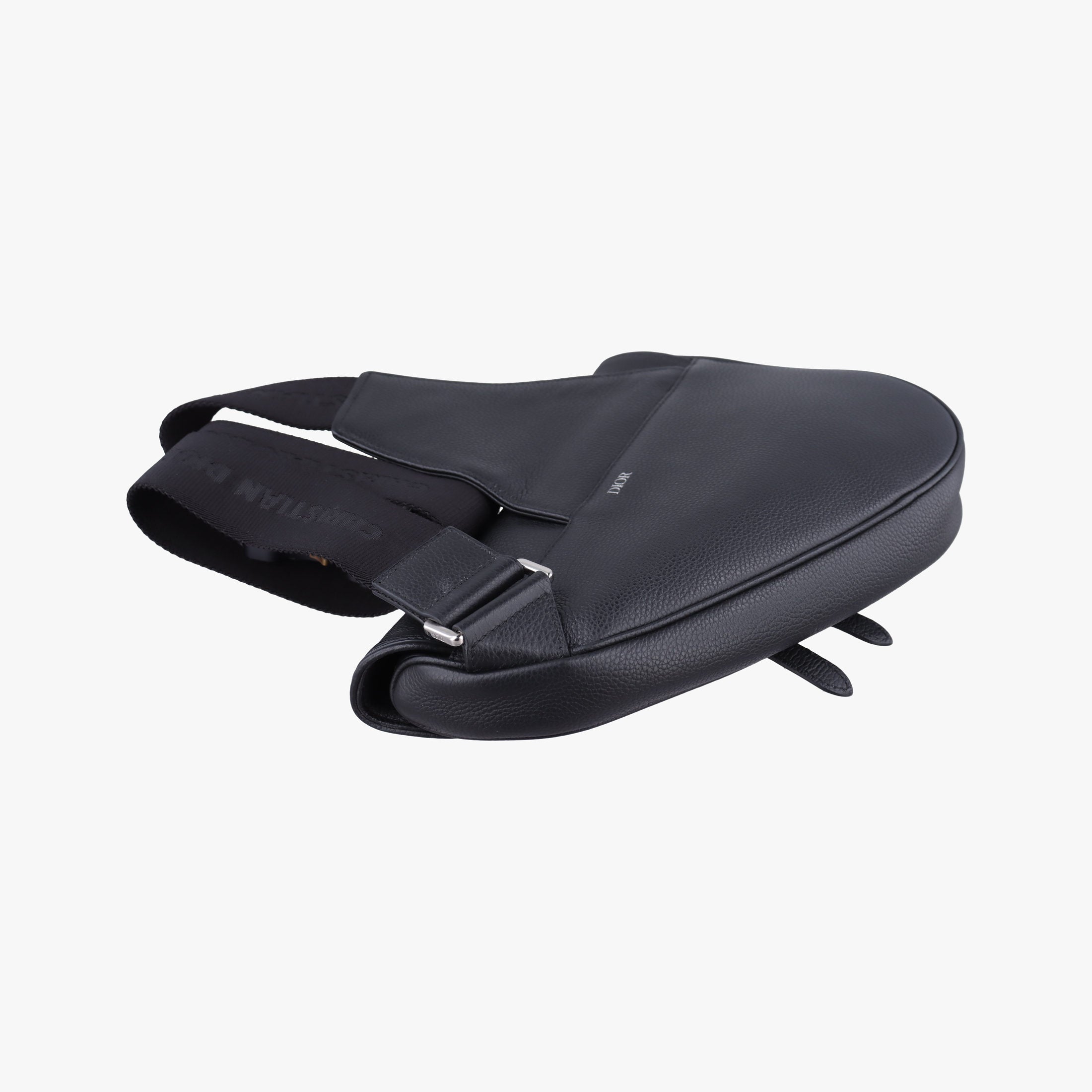 Pre-owned Christian Dior Saddle Black Leather  bum bag/waist bag | stylenewstar
