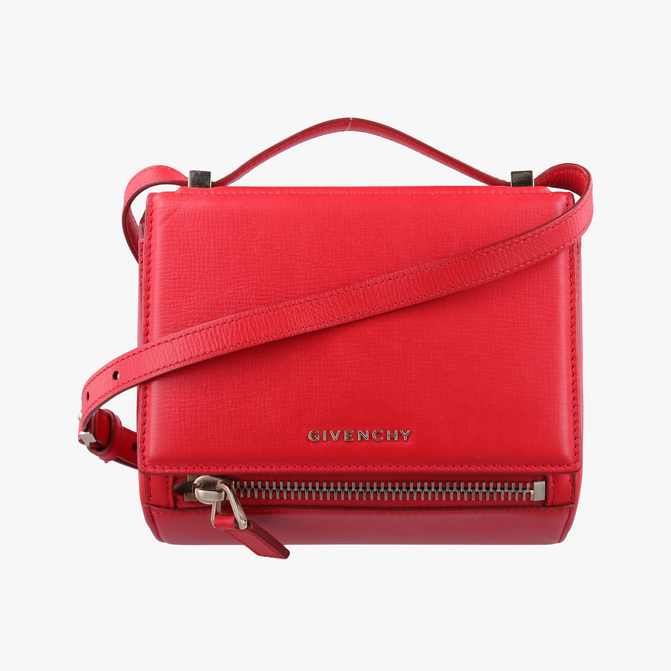 Pre-owned Givenchy Pandora Box Red Leather  shoulderbag | stylenewstar