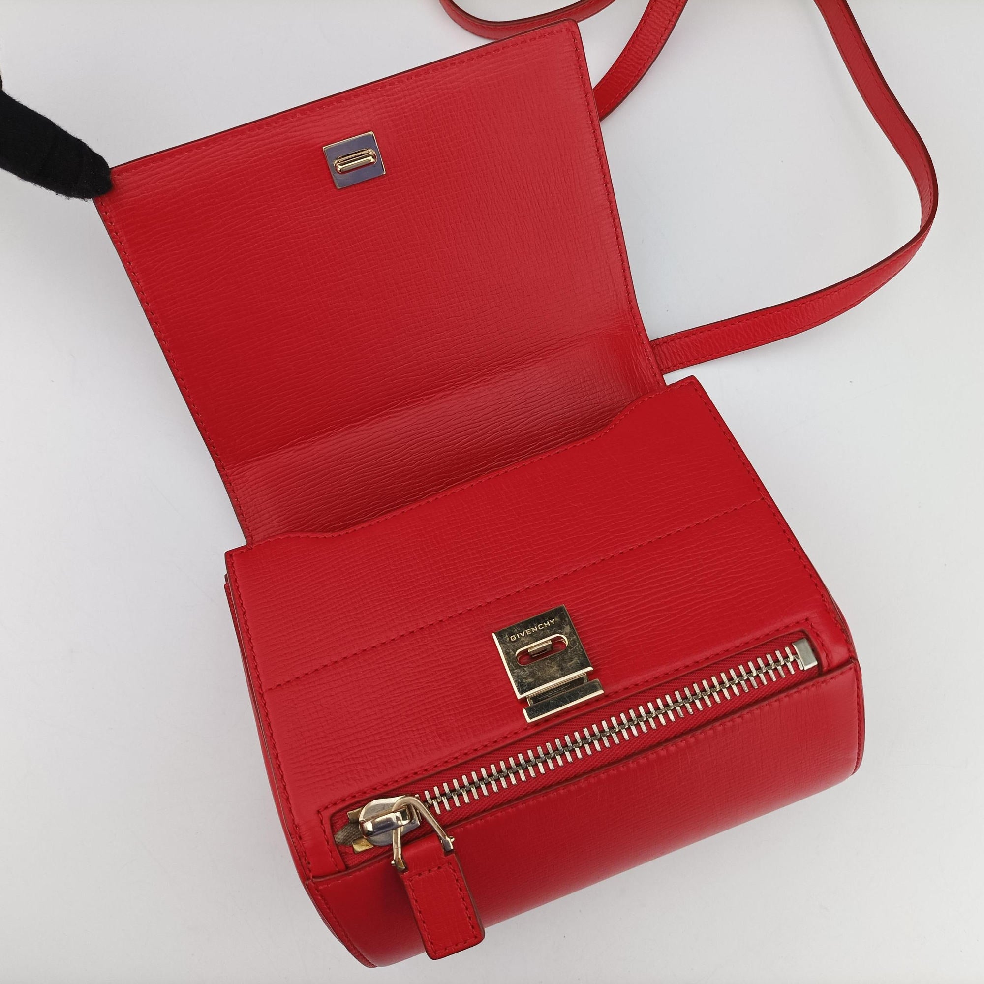 Pre-owned Givenchy Pandora Box Red Leather  shoulderbag | stylenewstar