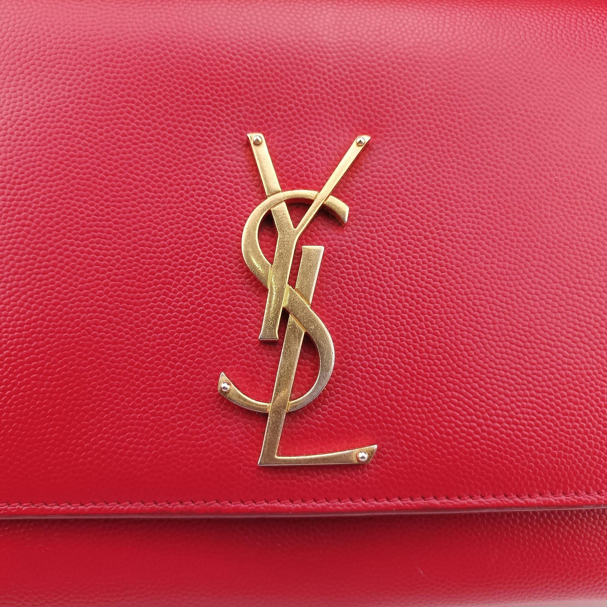Pre-owned Yves Saint Laurent KATE Red Caviar leather 364021 shoulderbag | stylenewstar