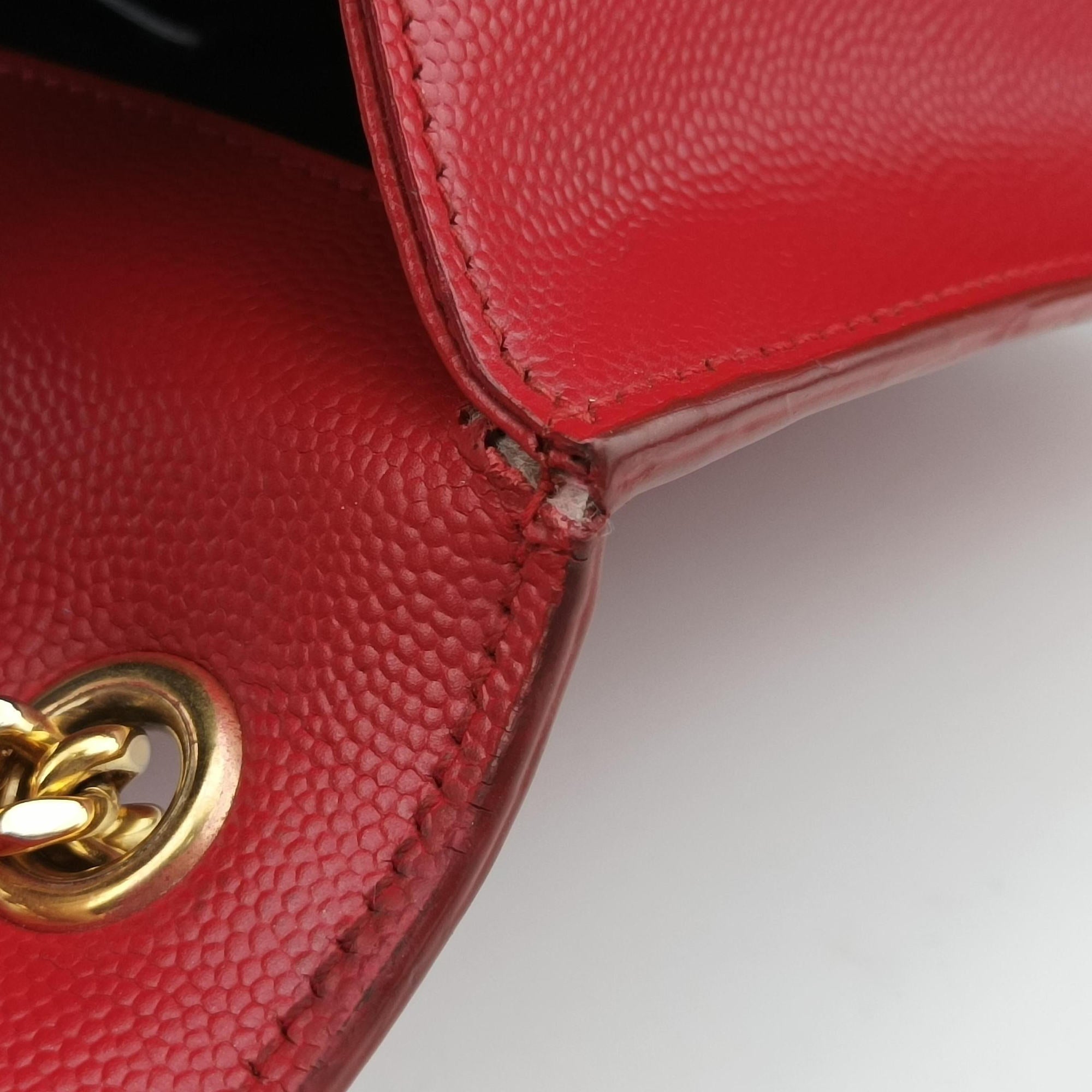 Pre-owned Yves Saint Laurent KATE Red Caviar leather 364021 shoulderbag | stylenewstar
