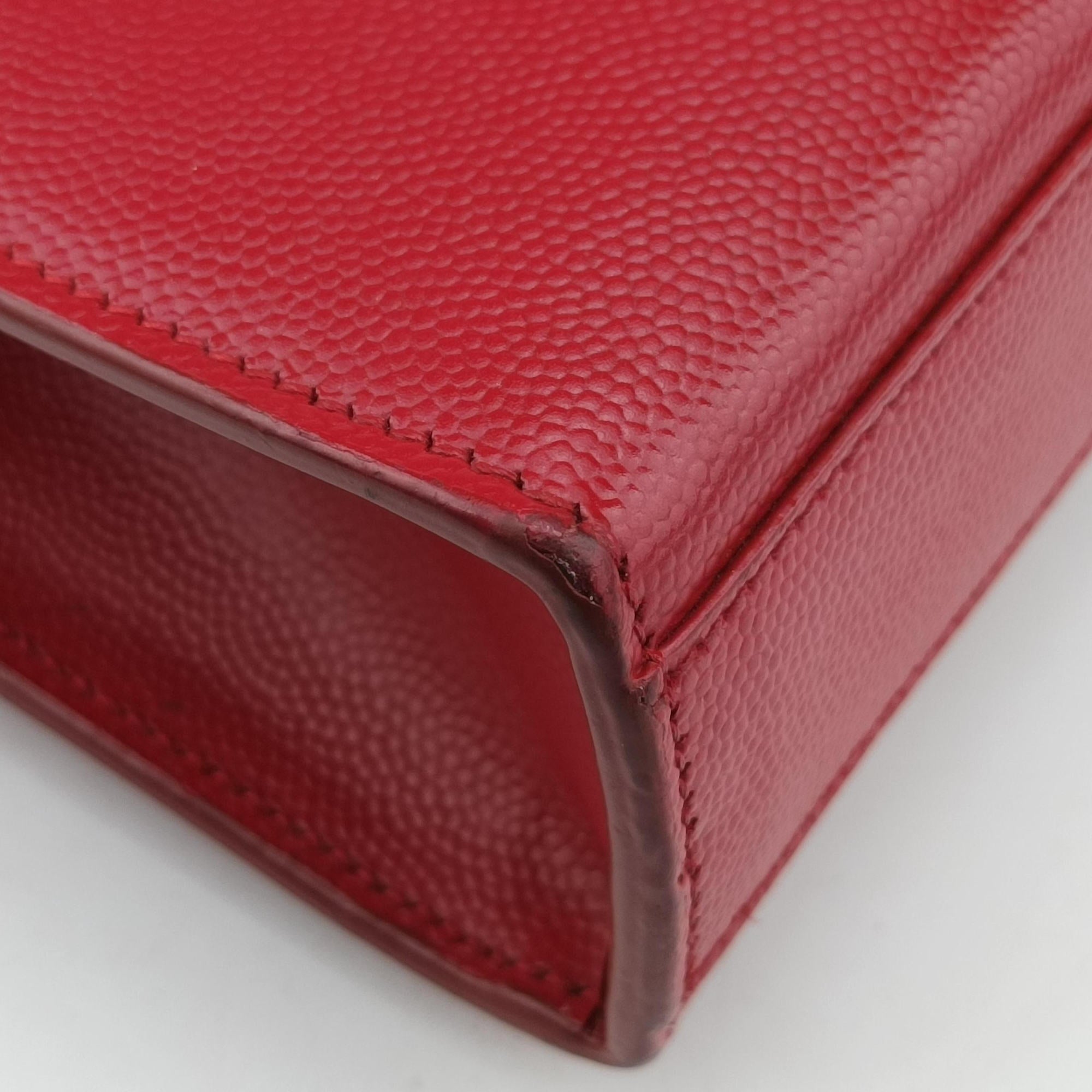 Pre-owned Yves Saint Laurent KATE Red Caviar leather 364021 shoulderbag | stylenewstar