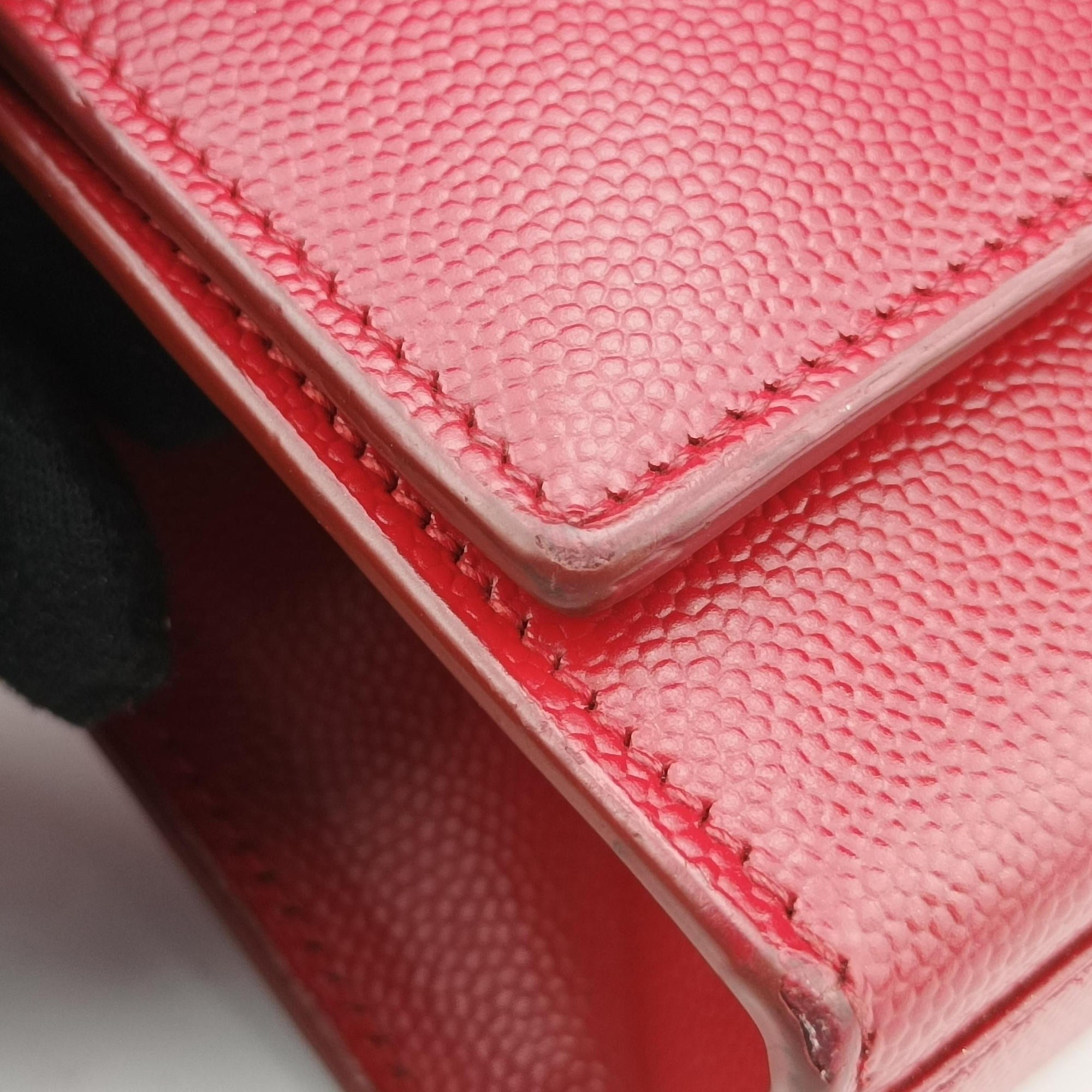 Pre-owned Yves Saint Laurent KATE Red Caviar leather 364021 shoulderbag | stylenewstar