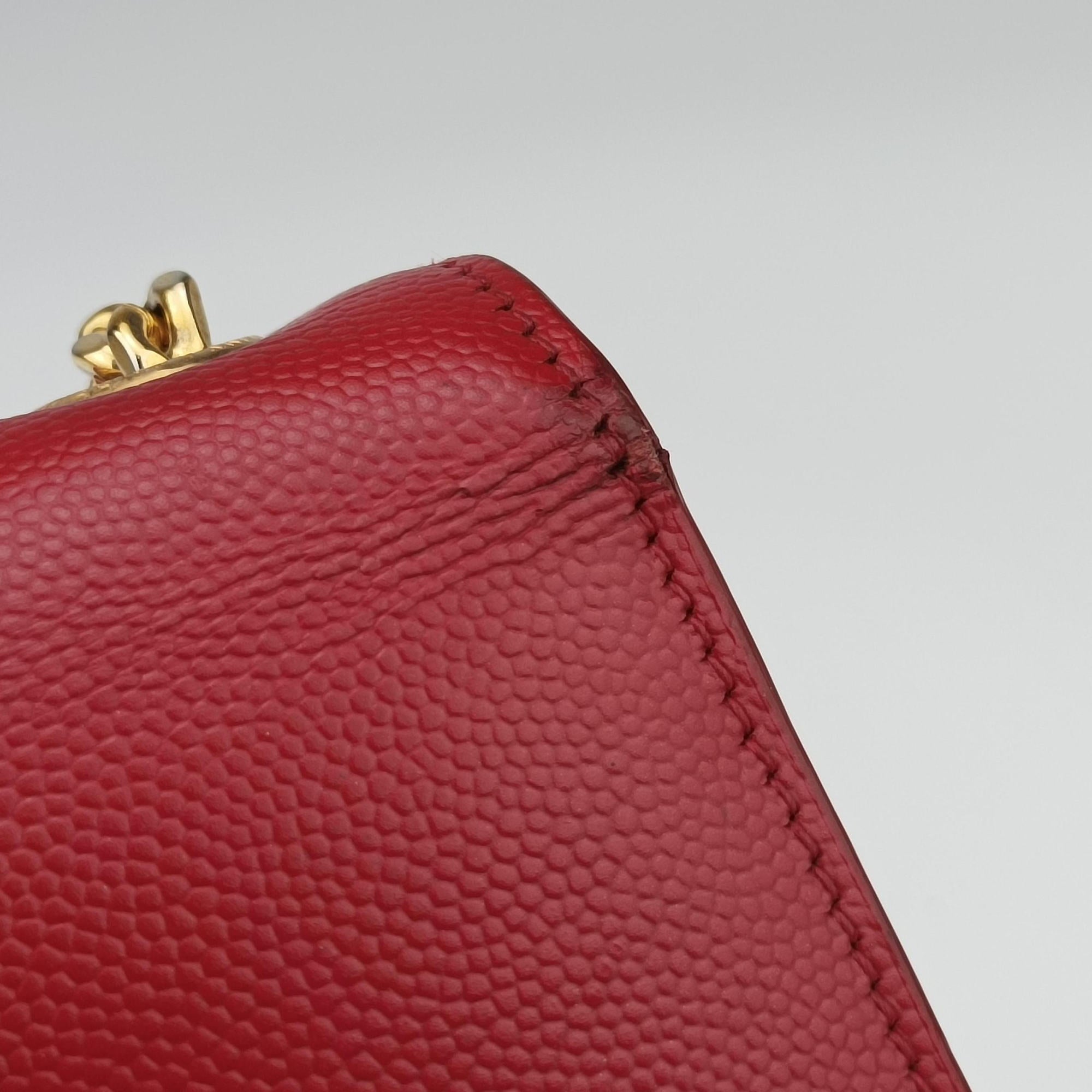 Pre-owned Yves Saint Laurent KATE Red Caviar leather 364021 shoulderbag | stylenewstar