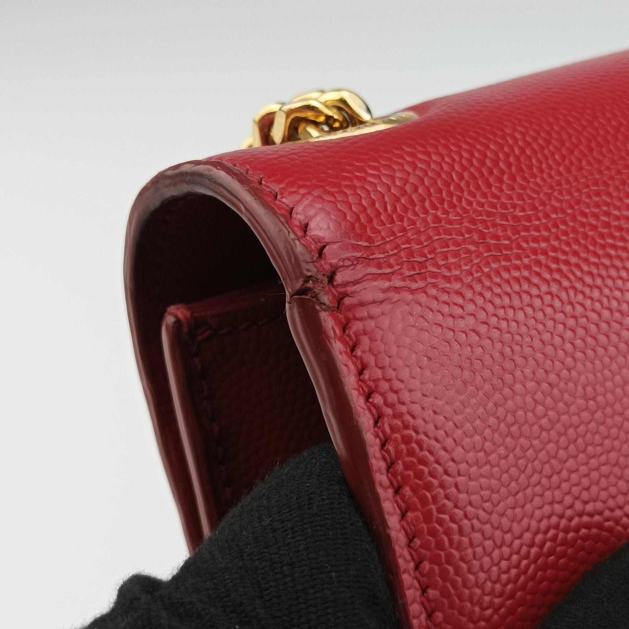 Pre-owned Yves Saint Laurent KATE Red Caviar leather 364021 shoulderbag | stylenewstar