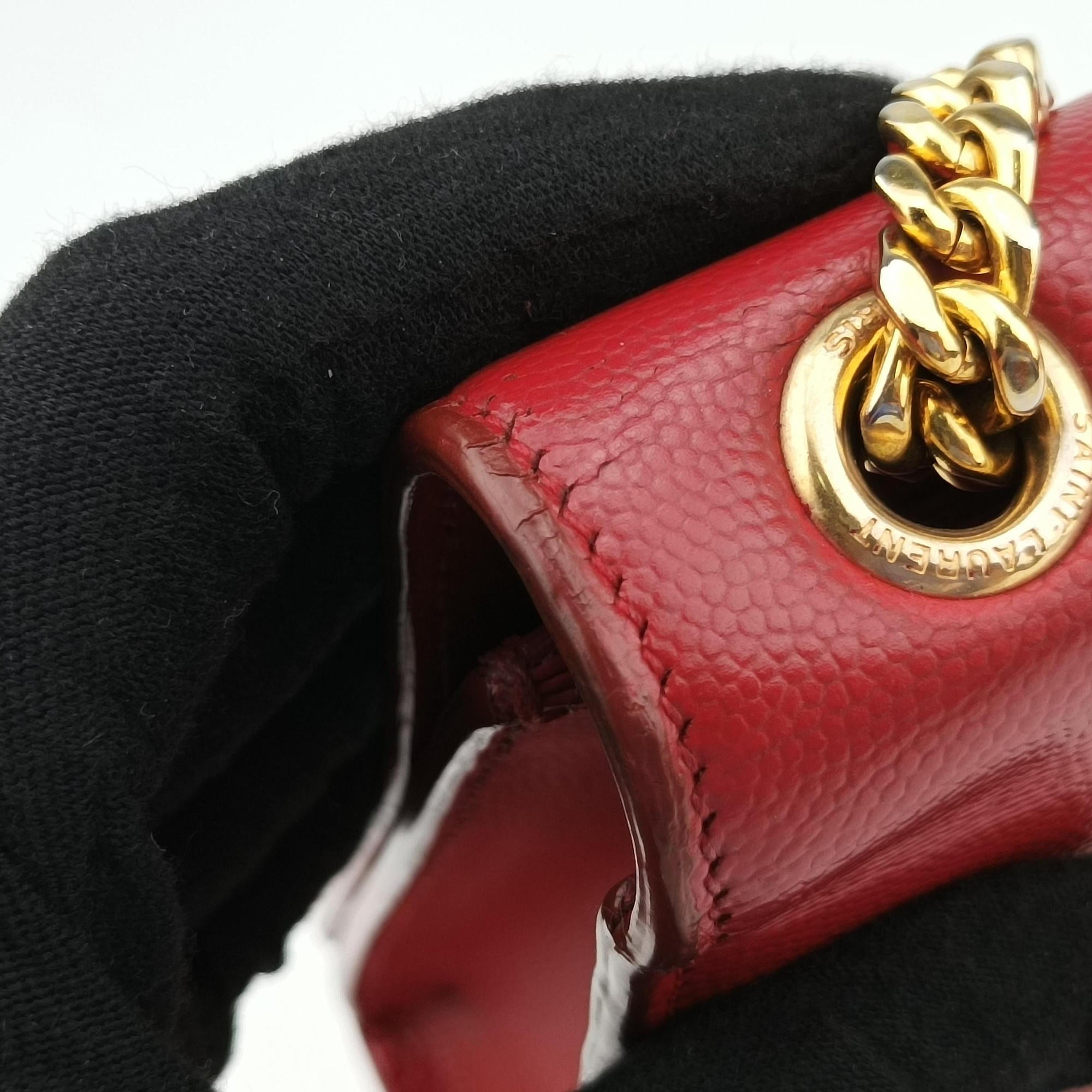 Pre-owned Yves Saint Laurent KATE Red Caviar leather 364021 shoulderbag | stylenewstar