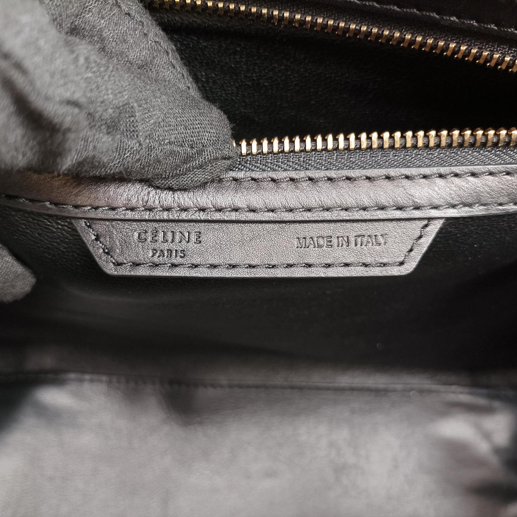 Pre-owned Celine Luggage Mini Shopper Beige×Bordeaux×Black Suede × leather  handbag | stylenewstar