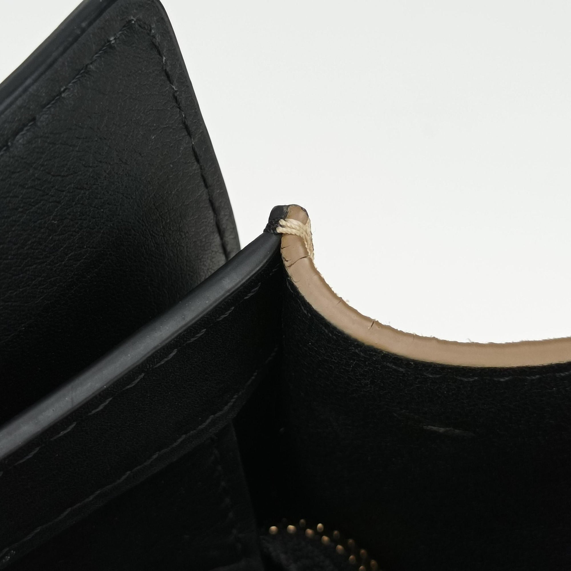 Pre-owned Celine Luggage Mini Shopper Beige×Bordeaux×Black Suede × leather  handbag | stylenewstar