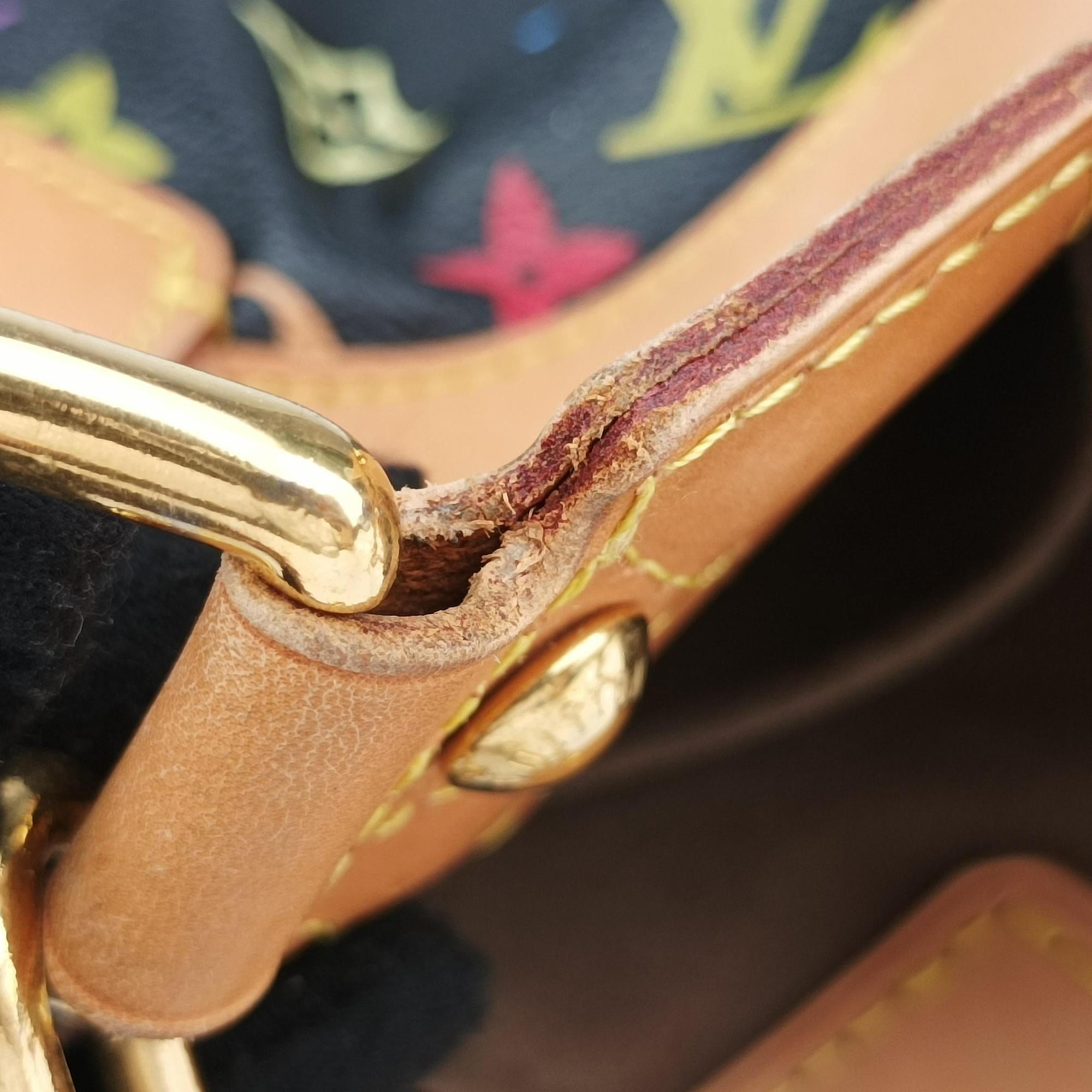 Pre-owned Louis Vuitton URSULA Noir Monogram Multicolor M40124 shoulderbag | stylenewstar
