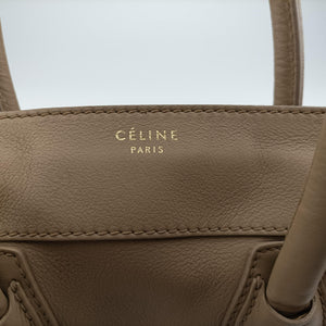 Pre-owned Celine luggage mini shopper Brown Leather  handbag | stylenewstar