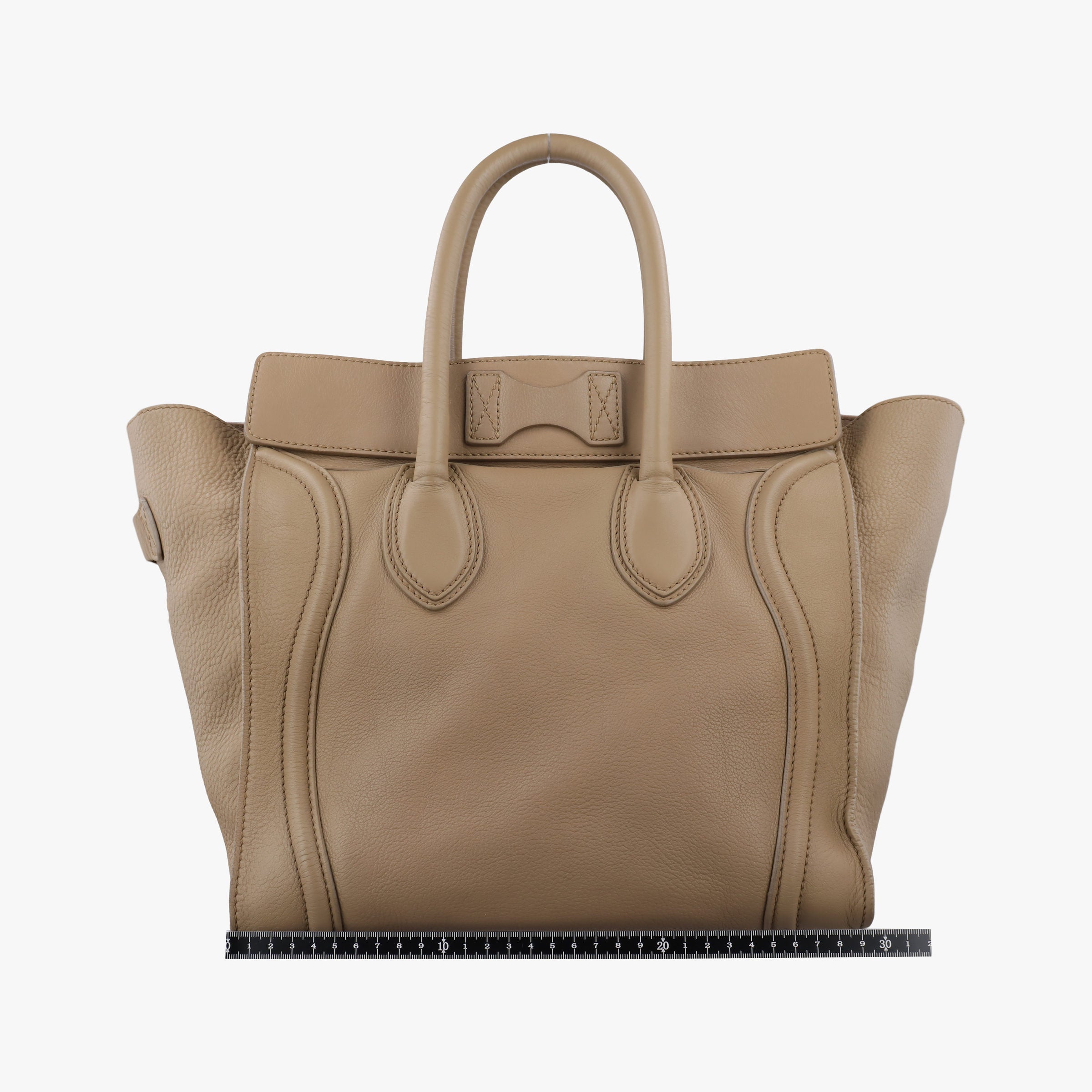 Pre-owned Celine luggage mini shopper Brown Leather  handbag | stylenewstar