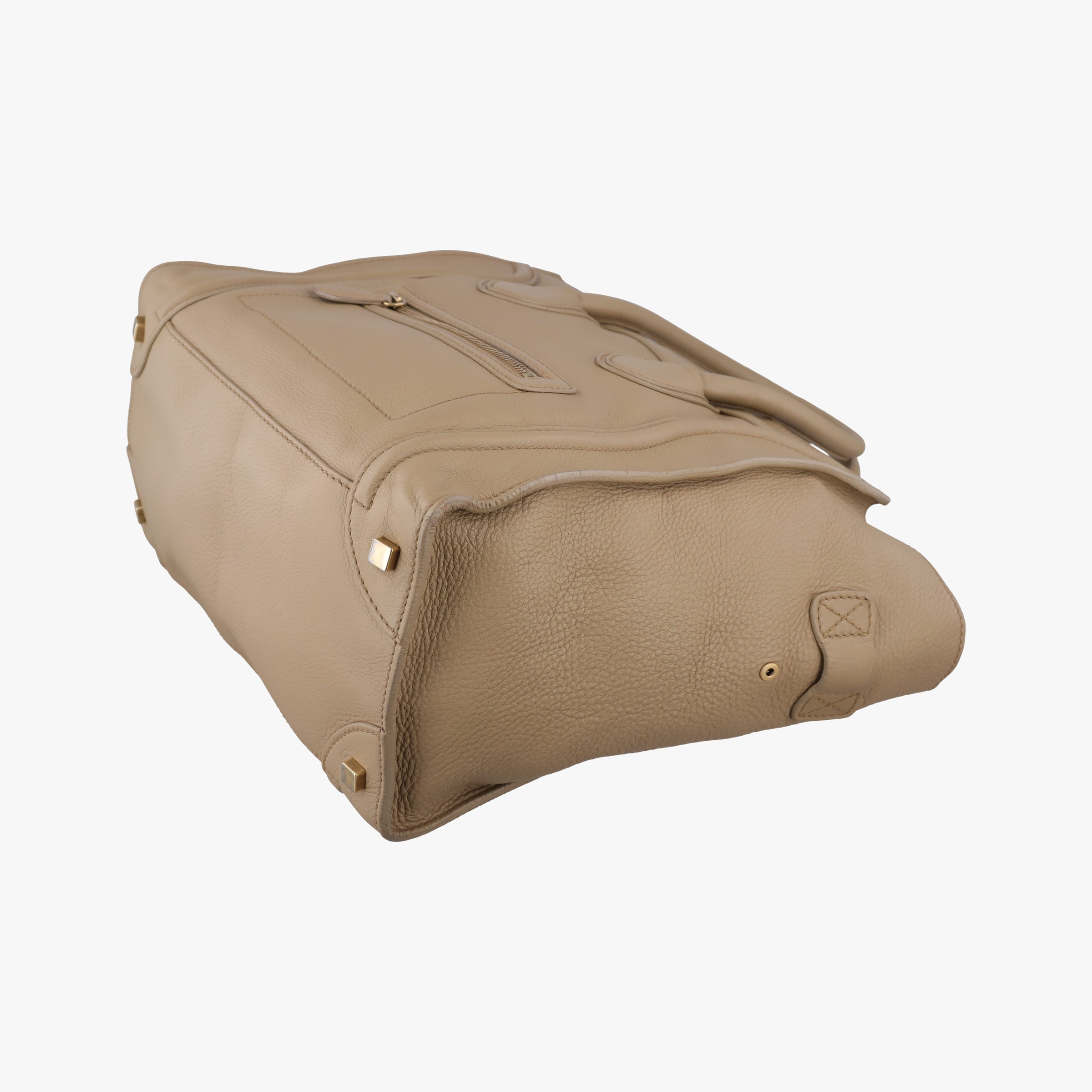 Pre-owned Celine luggage mini shopper Brown Leather  handbag | stylenewstar