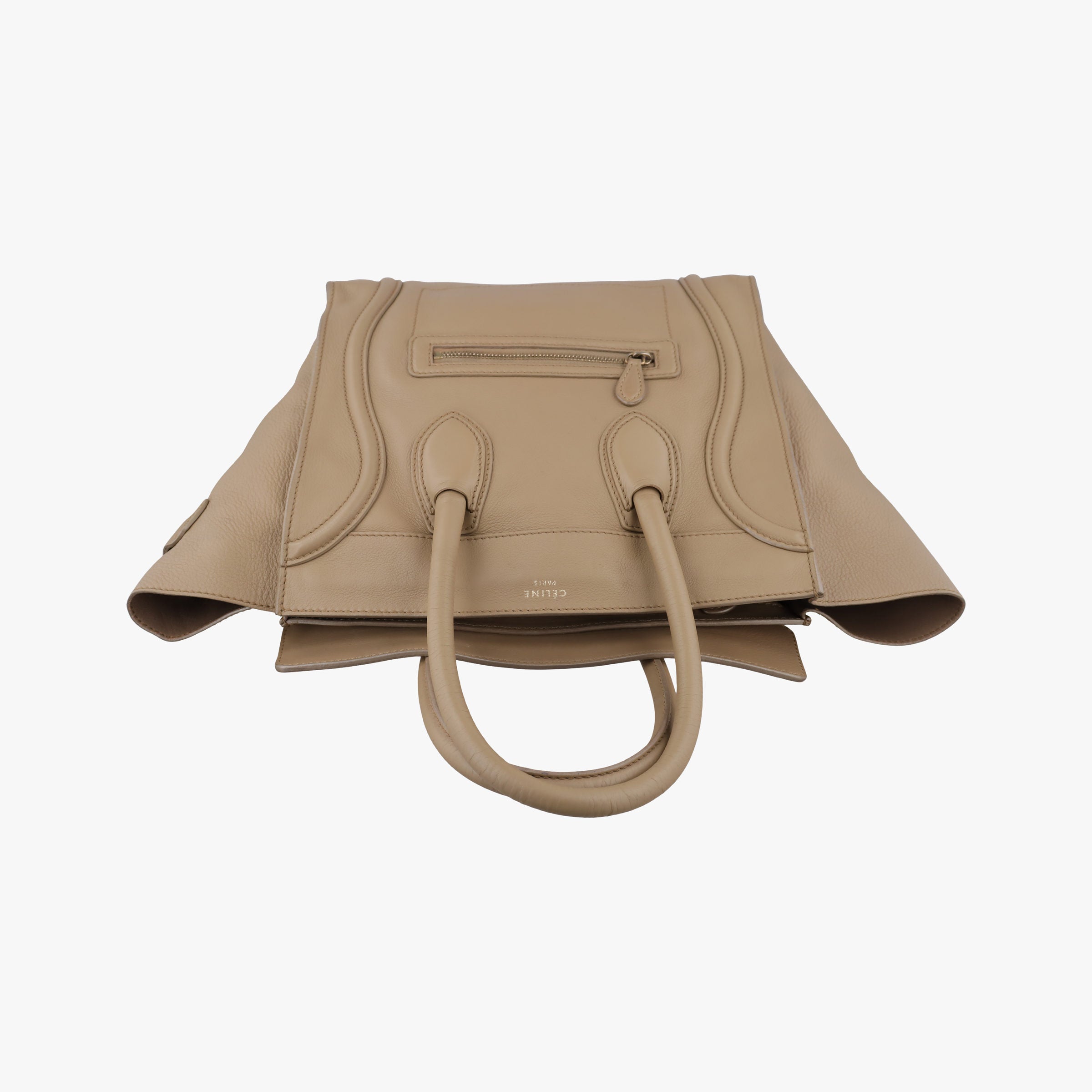Pre-owned Celine luggage mini shopper Brown Leather  handbag | stylenewstar