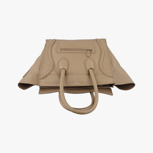 Pre-owned Celine luggage mini shopper Brown Leather  handbag | stylenewstar